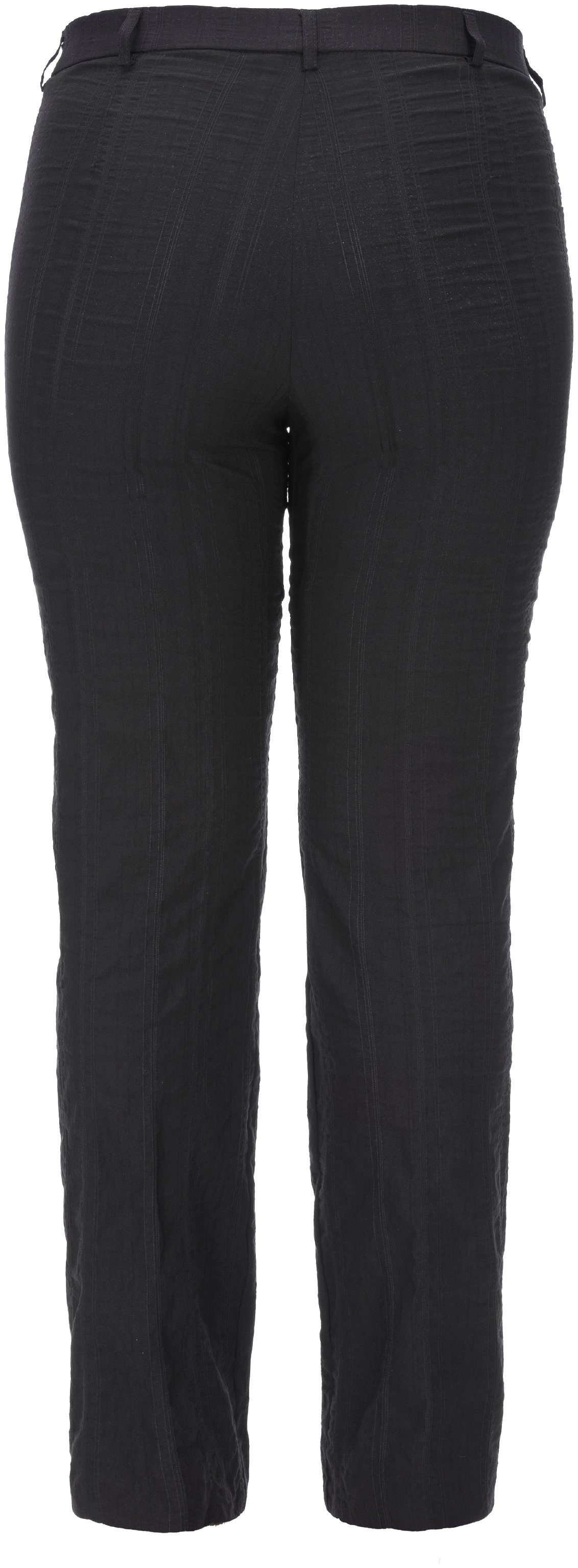 KjBRAND Stoffhose Bea optimale Passform Quer-Stretch in schwarz gestreift