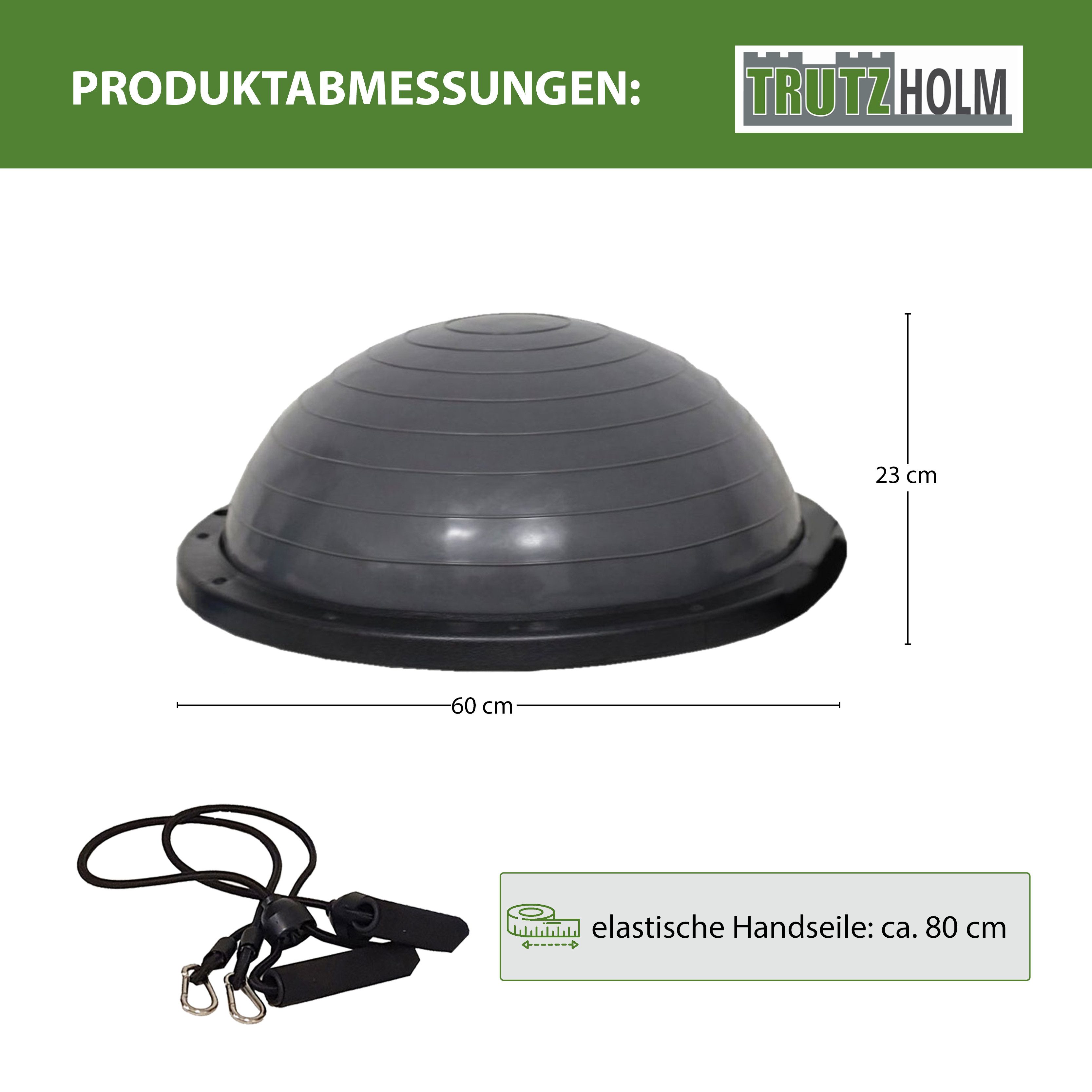 TRUTZHOLM Balanceboard Balancetrainer Yoga Gymnastik Balance Half Ball ø 60cm Balance Board