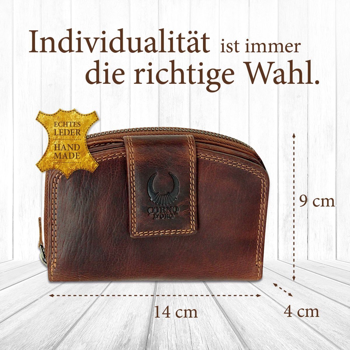 Corno d´Oro Geldbörse Damen Leder Handmade Geldbeutel Viele Fächer Mittelgr günstig online kaufen