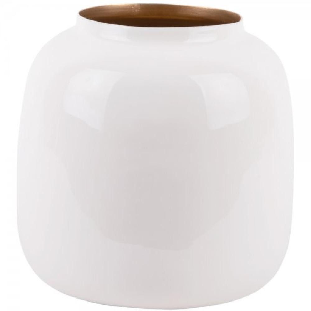 Present Time Vase Ivy Iron Enamel White (10x19cm)