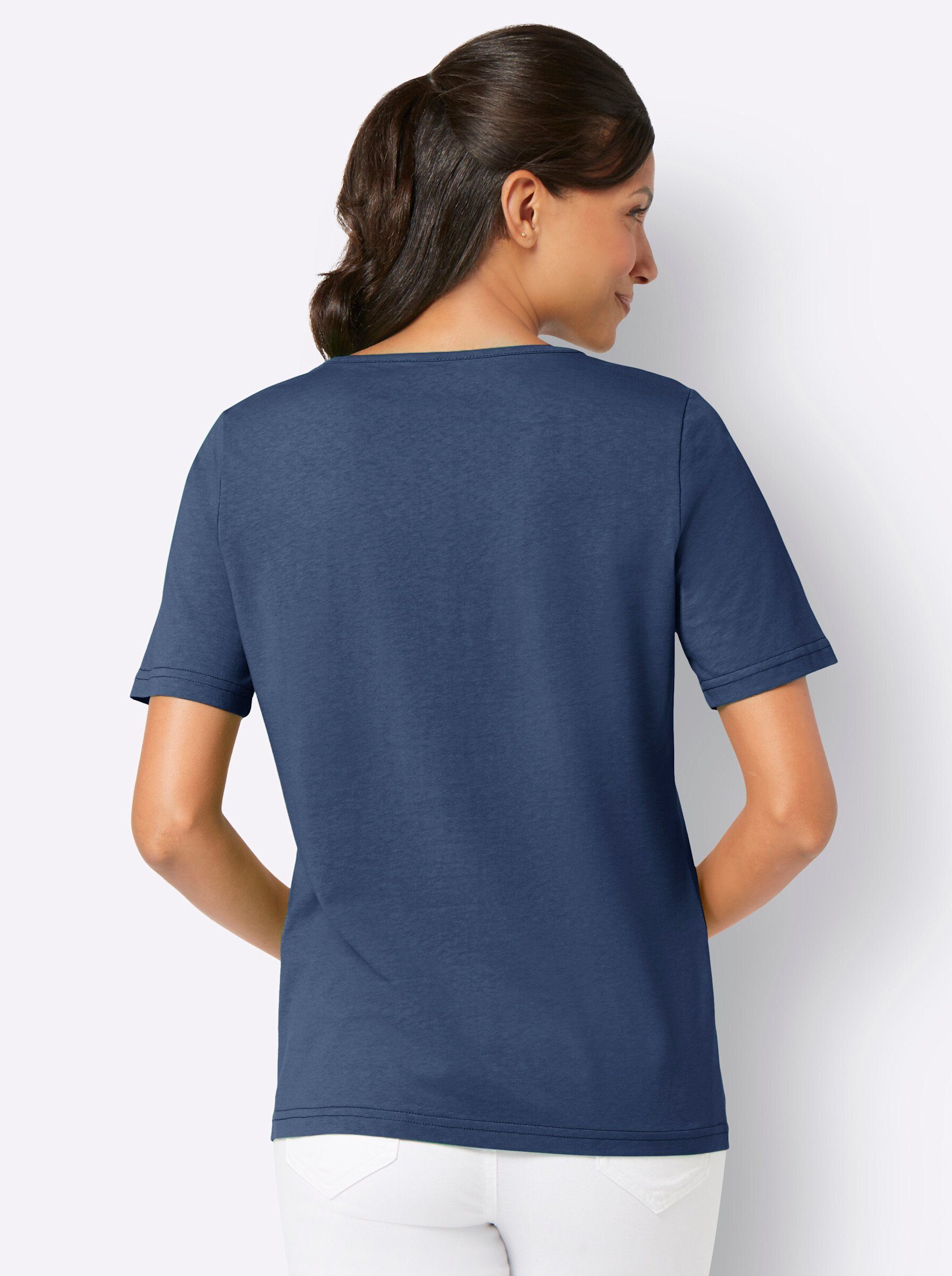 Sieh T-Shirt an! jeansblau