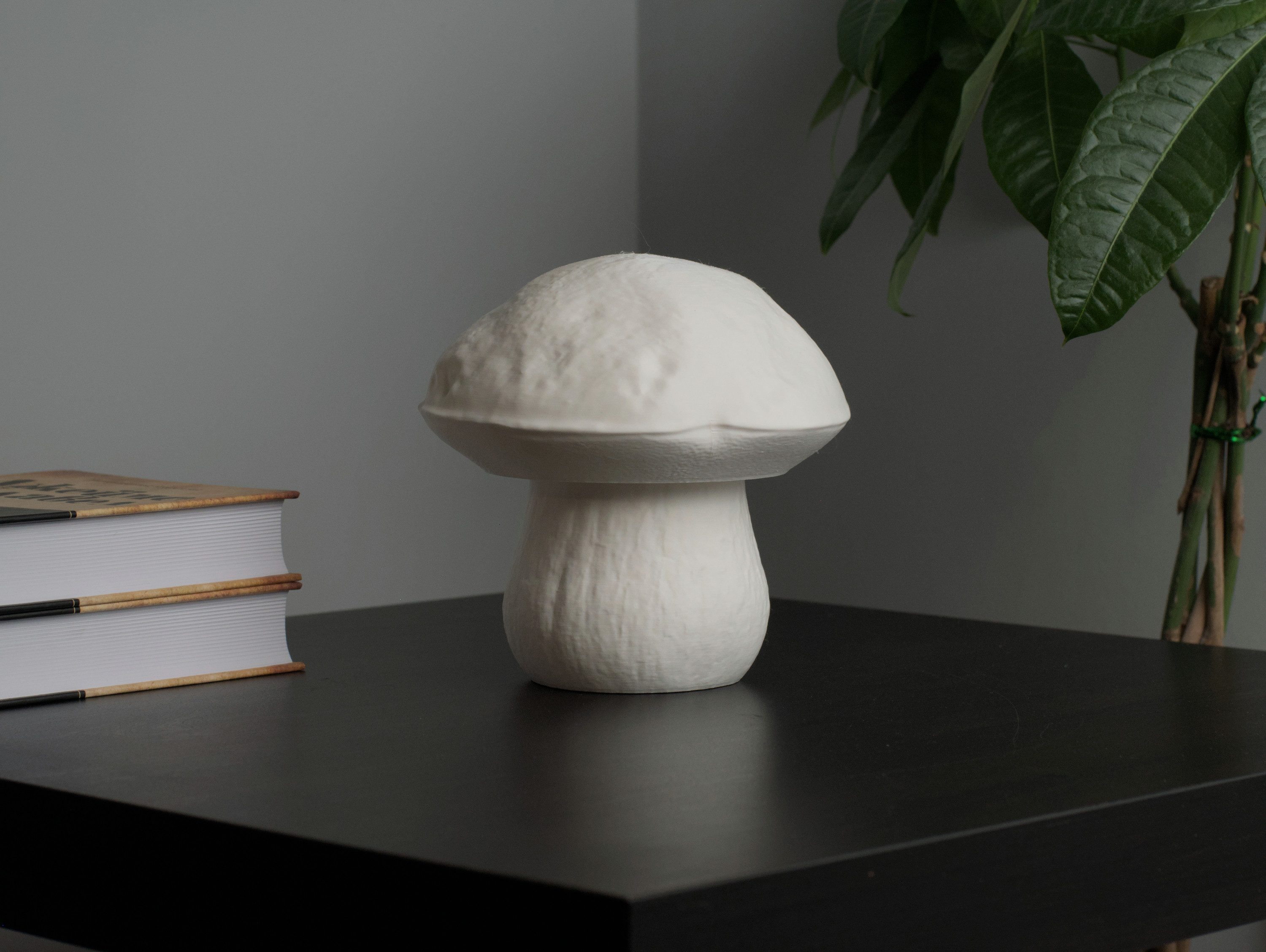 Roomberry Nachttischlampe Pilz Lampe: Gemeiner Steinpilz als Nachttischlampe, ohne Leuchtmittel, E14 Fassung