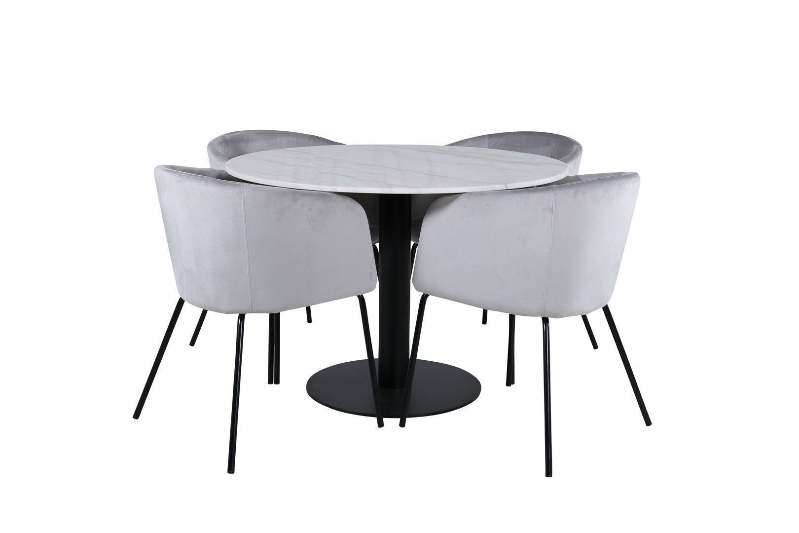 ebuy24 Essgruppe EstelleØ106WHBL Essgruppe Esstisch weiß, günstig online kaufen