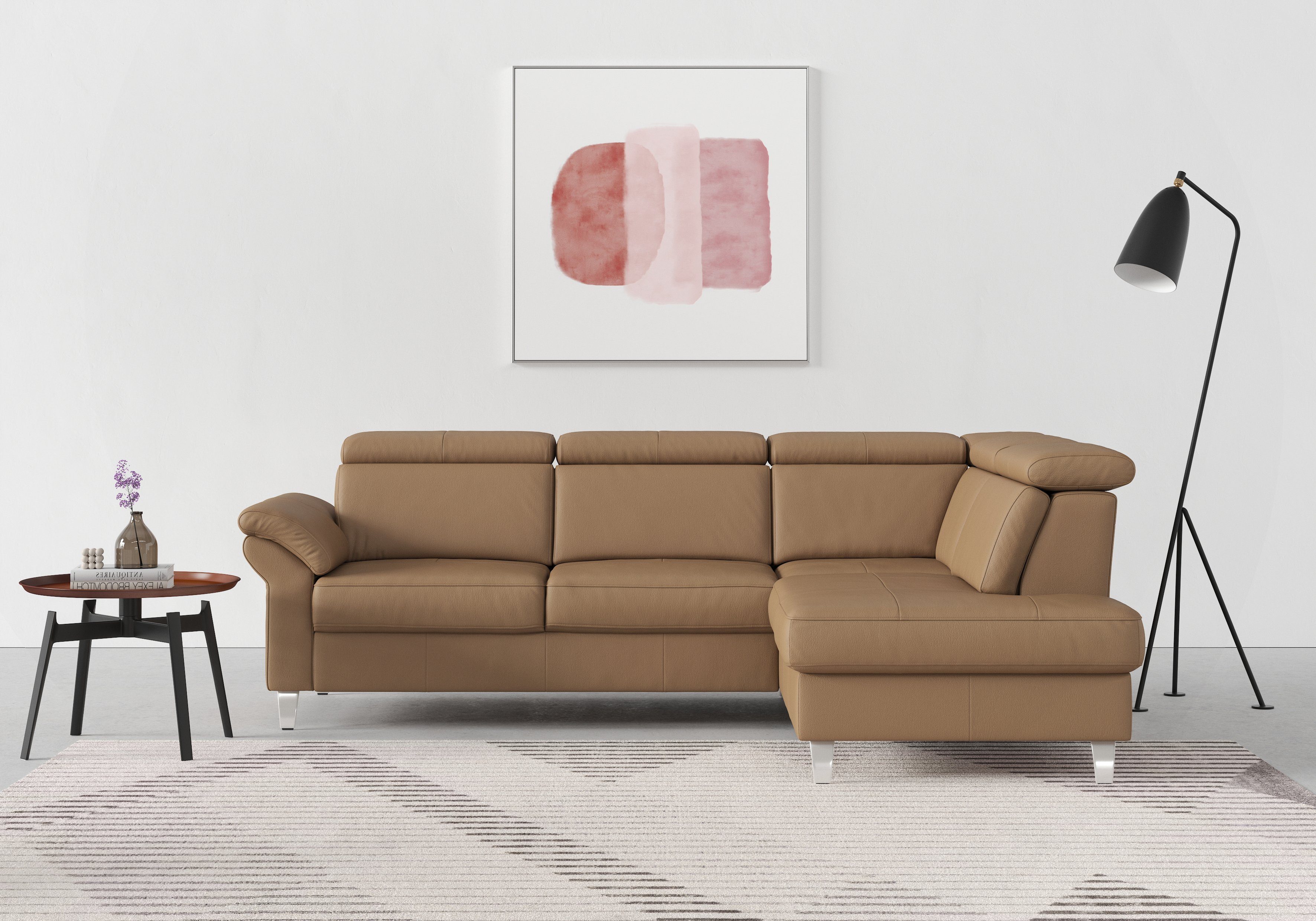 sit&more Ecksofa Arngast L-Form, inklusive Kopfteilverstellung und Federkern