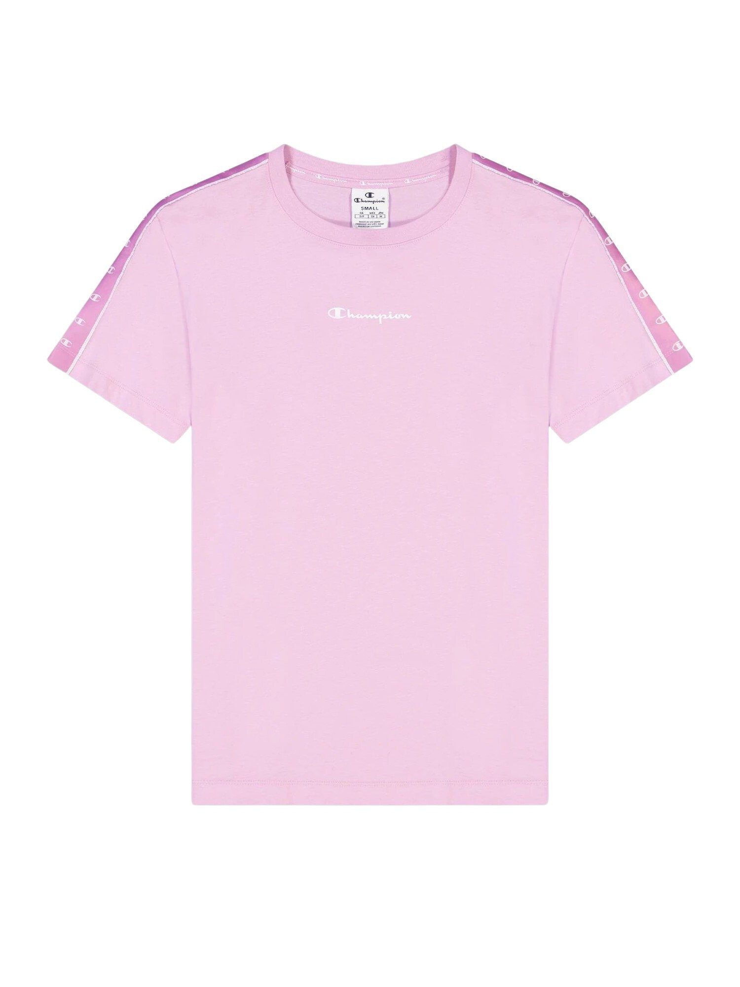 Champion T-Shirt Shirt Rundhals-T-Shirt pink aus mit Baumwolle
