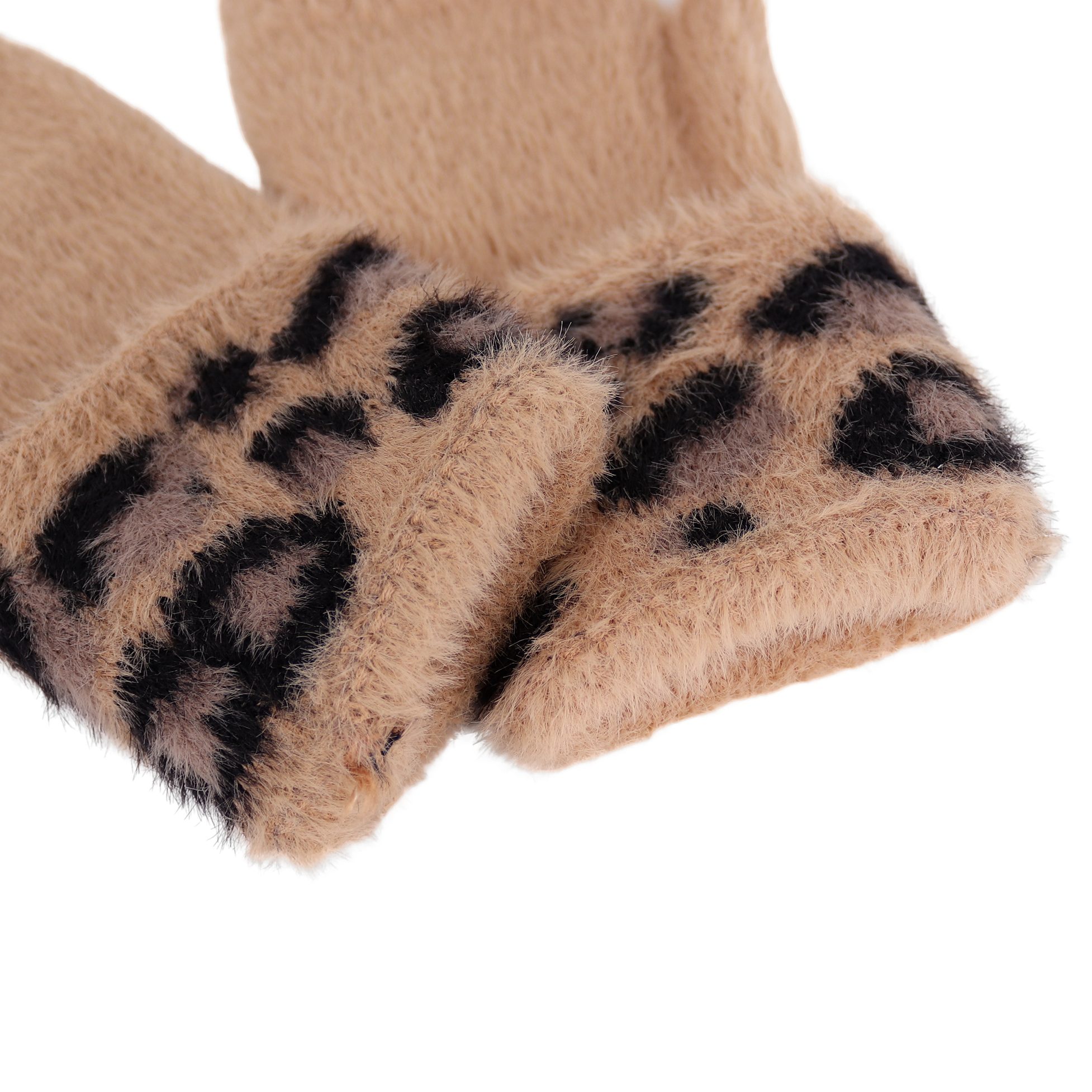 MIRROSI Strickhandschuhe Damen Fingerlosen Handschuhe Leo Muster (Einheitsg günstig online kaufen