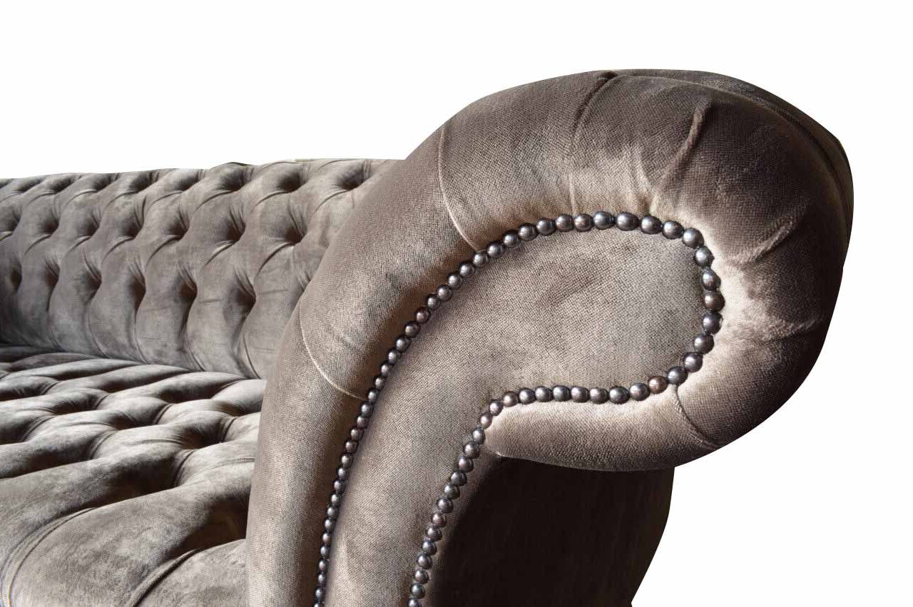 Chesterfield-Sofa, Sofas JVmoebel Textil Wohnzimmer Design Klassisch Chesterfield Sofa