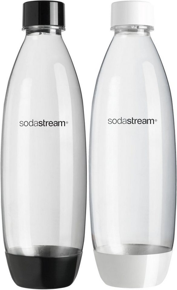 SodaStream Wassersprudler Flasche, (Set, 2-tlg), passend für den SodaStream  »Easy«, Inhalt je 1 Liter (0,84 L bis Fülllinie)
