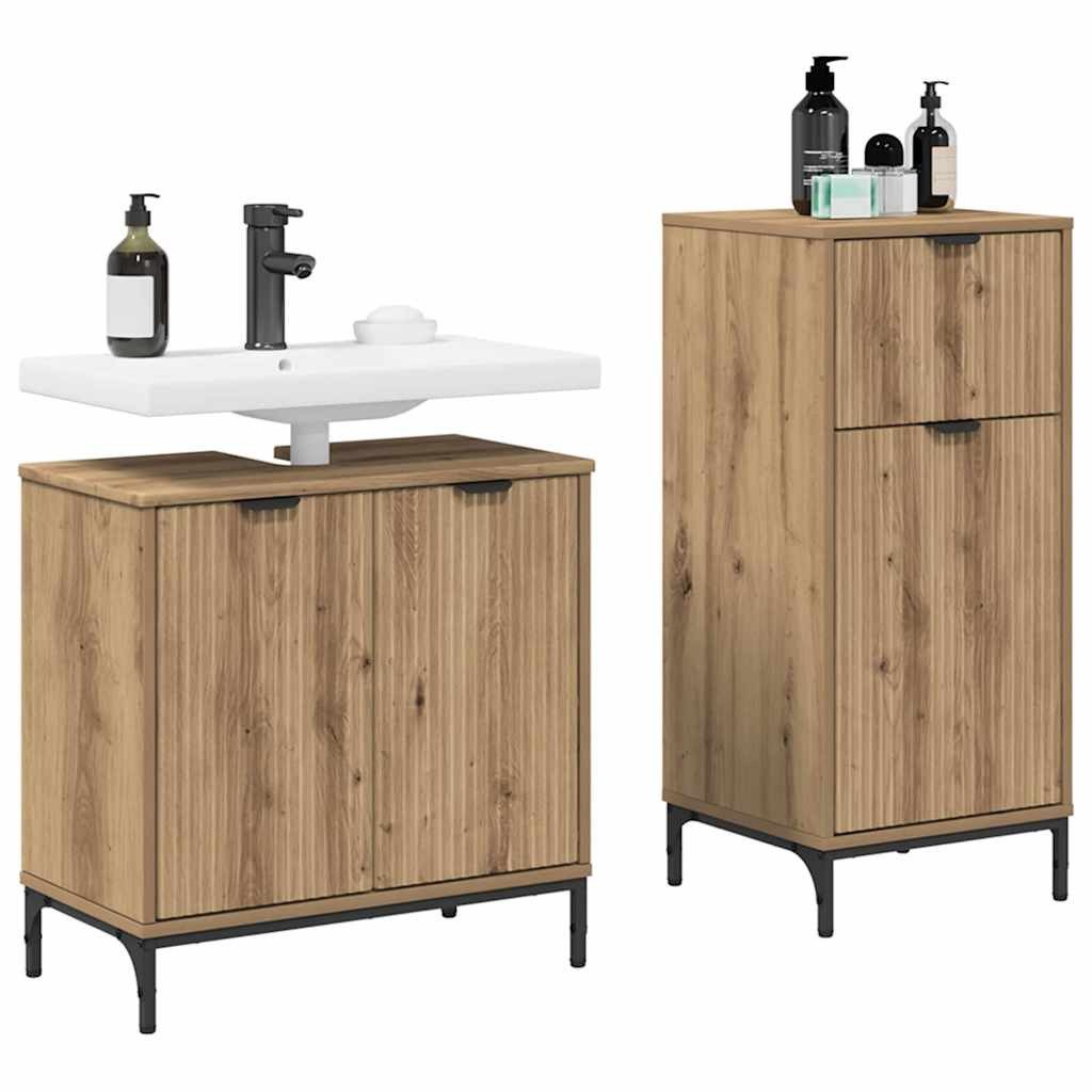 vidaXL Badezimmer-Set Badezimmermöbel Set Plaid 2 günstig online kaufen