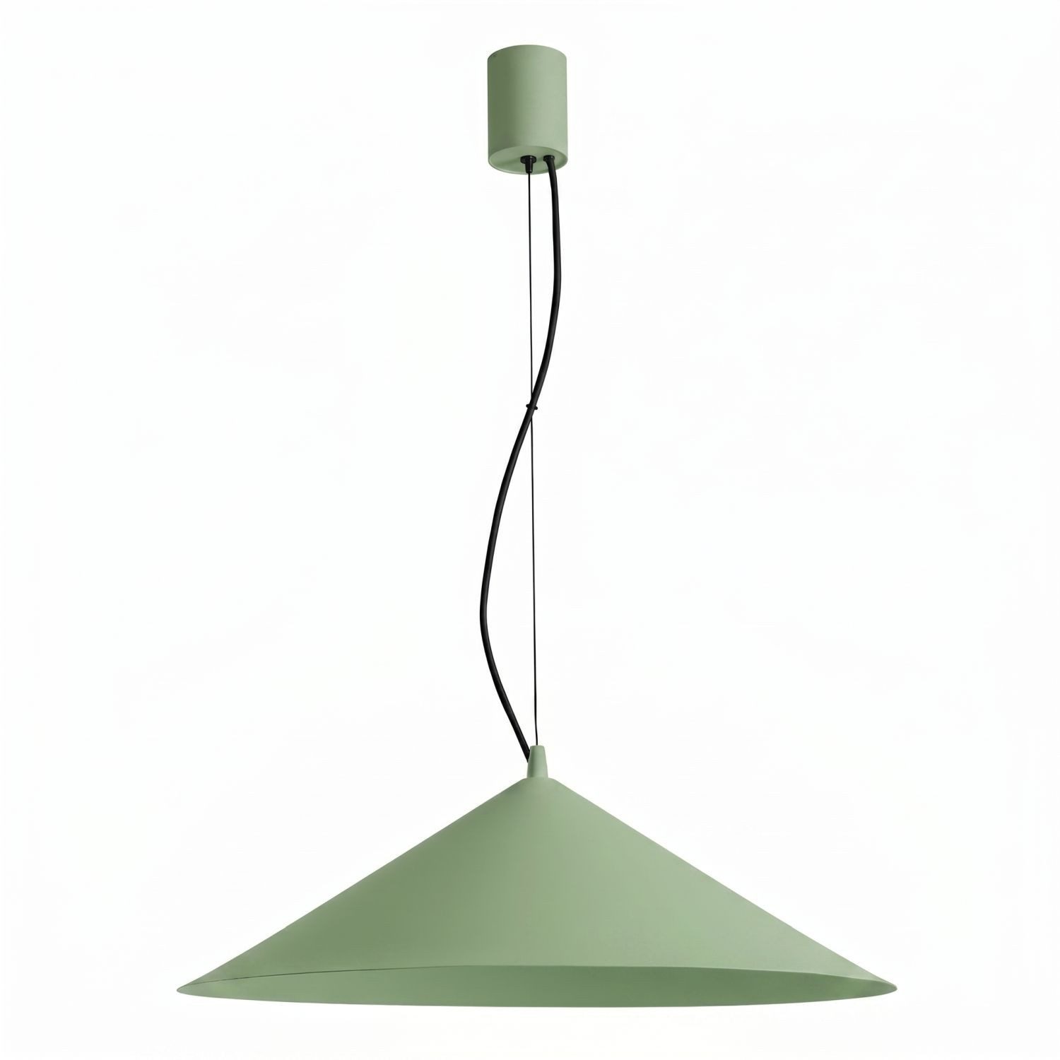 Licht-Erlebnisse Pendelleuchte INARI, LED fest integriert, Neutralweiß, LED Metall 4000 K 1186 lm D: 50 cm H: max. 200 cm Salbei rund Modern