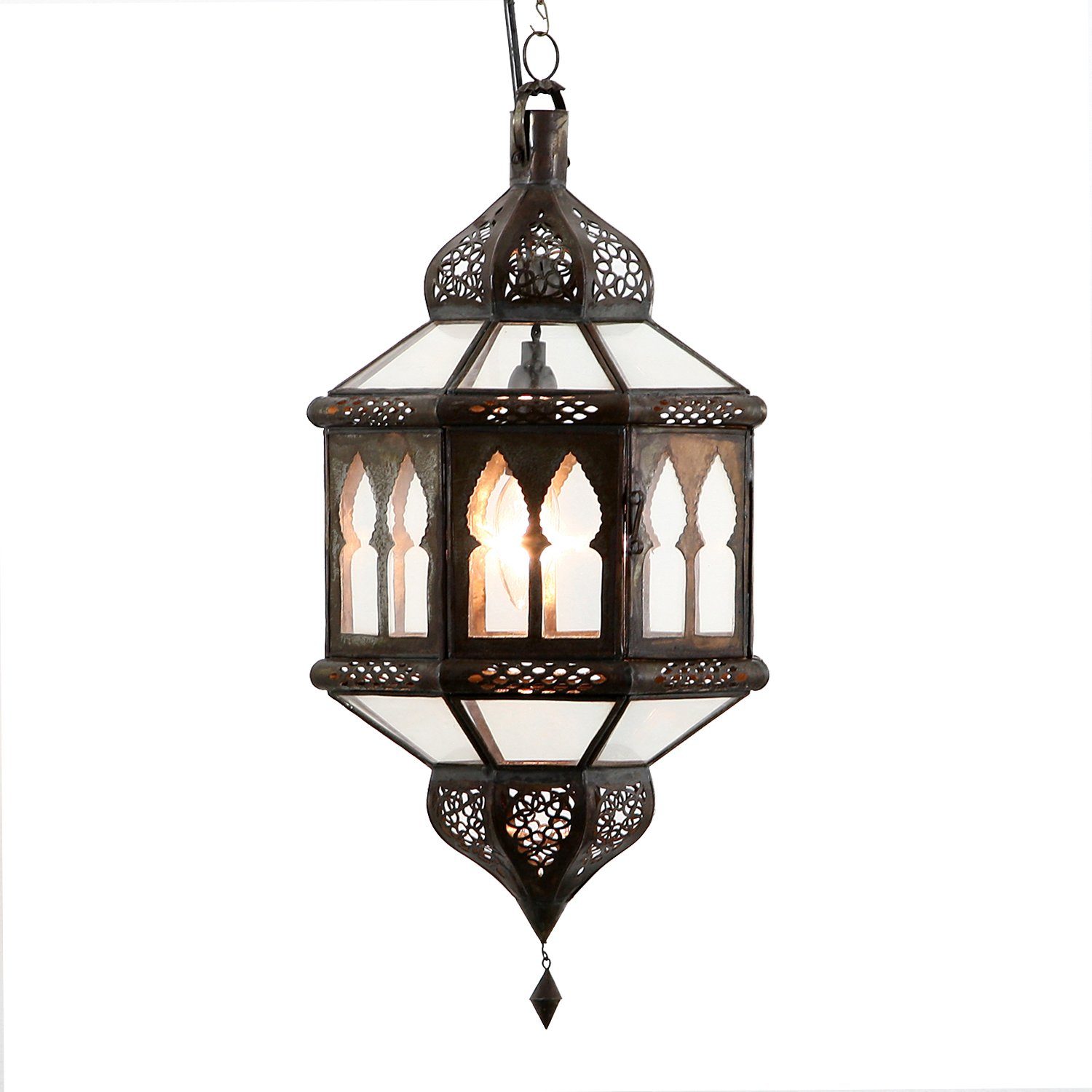 aus Biban Trombia Leuchtmittel, Orientalische Hängeleuchte Moro Casa ohne Marokko Lampe Kunsthandwerk Transparent,