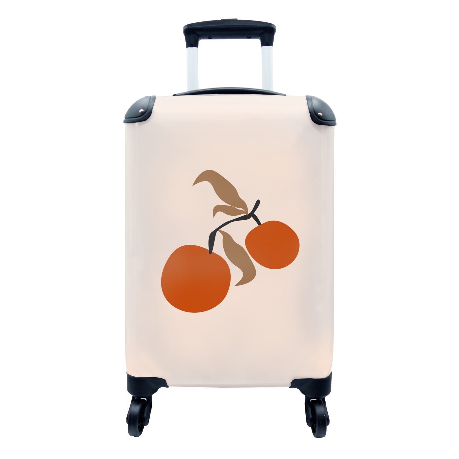 Handgepäck für Reisekoffer - MuchoWow Rollen, - 4 Trolley, Äpfel Sommer Rosa, Handgepäckkoffer Ferien, mit Reisetasche rollen,