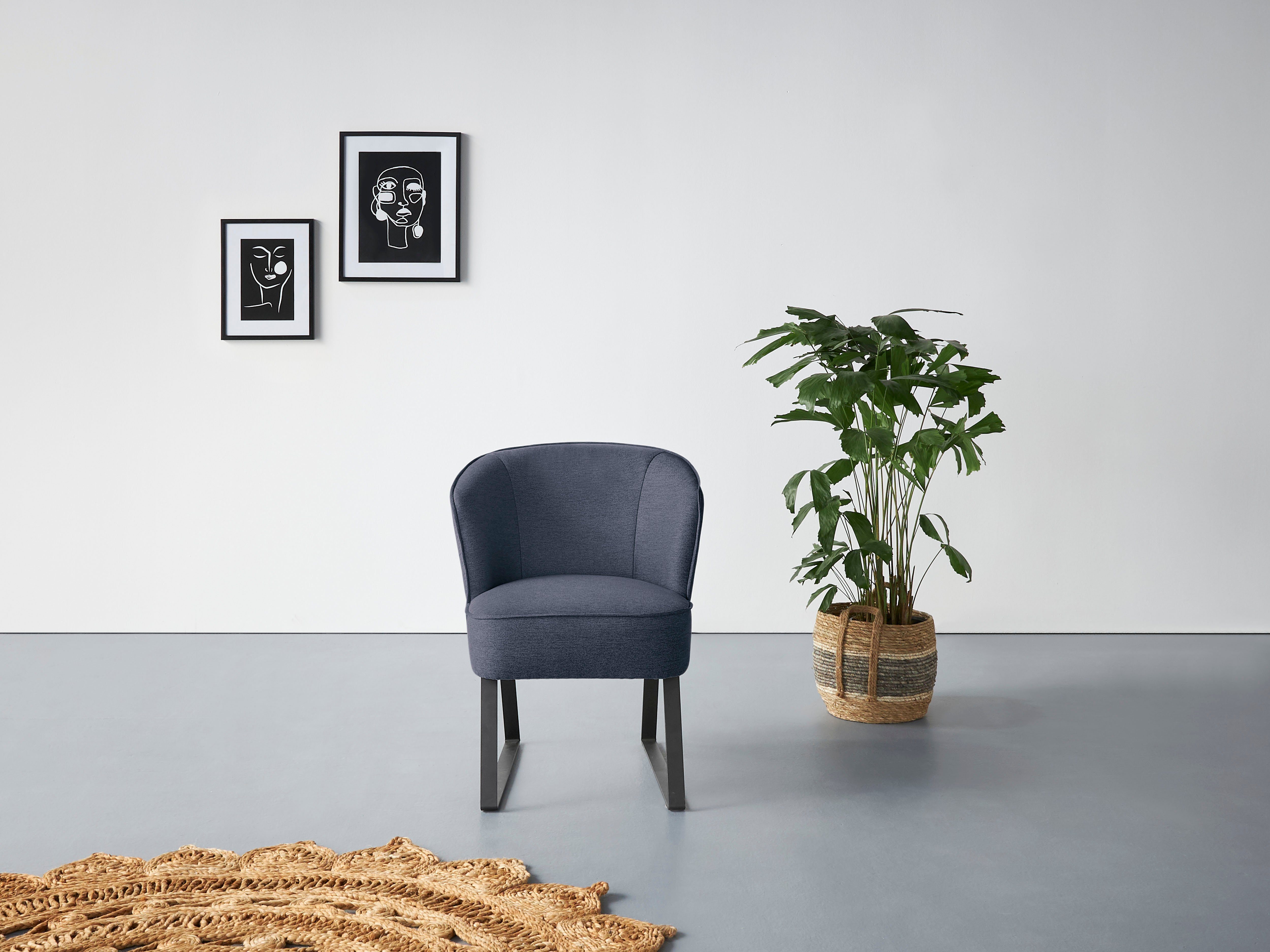 Metallfüßen, exxpo Keder Sessel verschiedenen fashion mit - Americano, und Bezug in Qualitäten, Stck. sofa 1