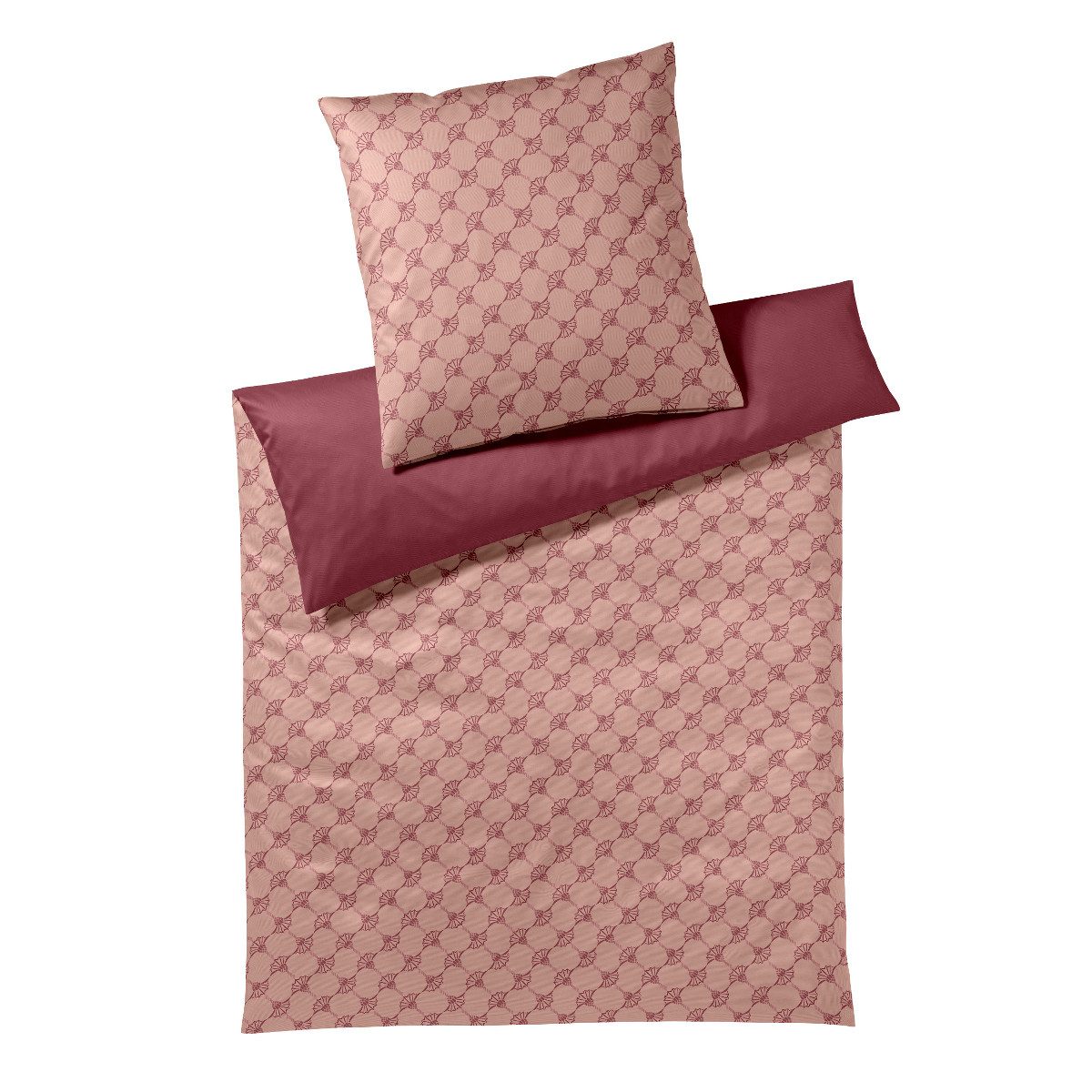 JOOP! Bettwäsche JOOP! Comfort Satin Bettwäsche 4083-16 Cornflower Double rouge 135x200, Comfort Satin, 2 teilig, Mit Reißverschluss