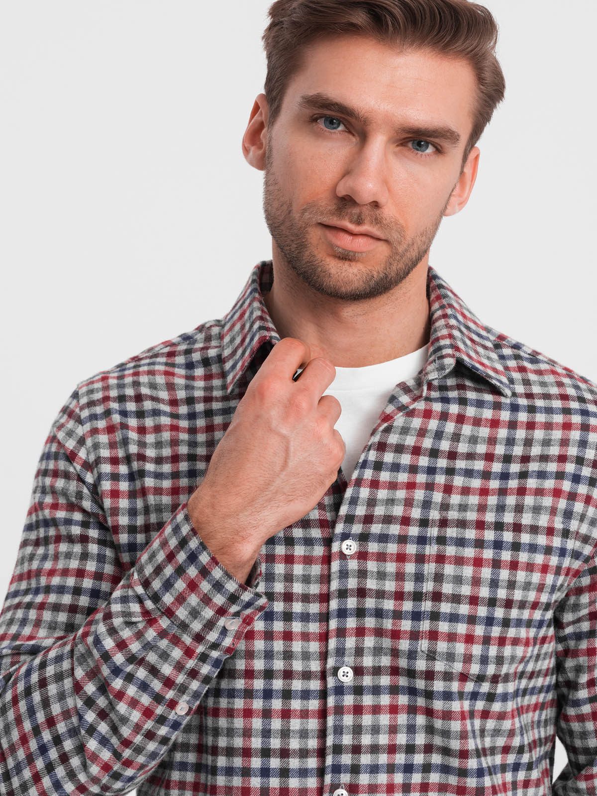 OMBRE Flanellhemd Kariertes Flanellhemd für Herren günstig online kaufen