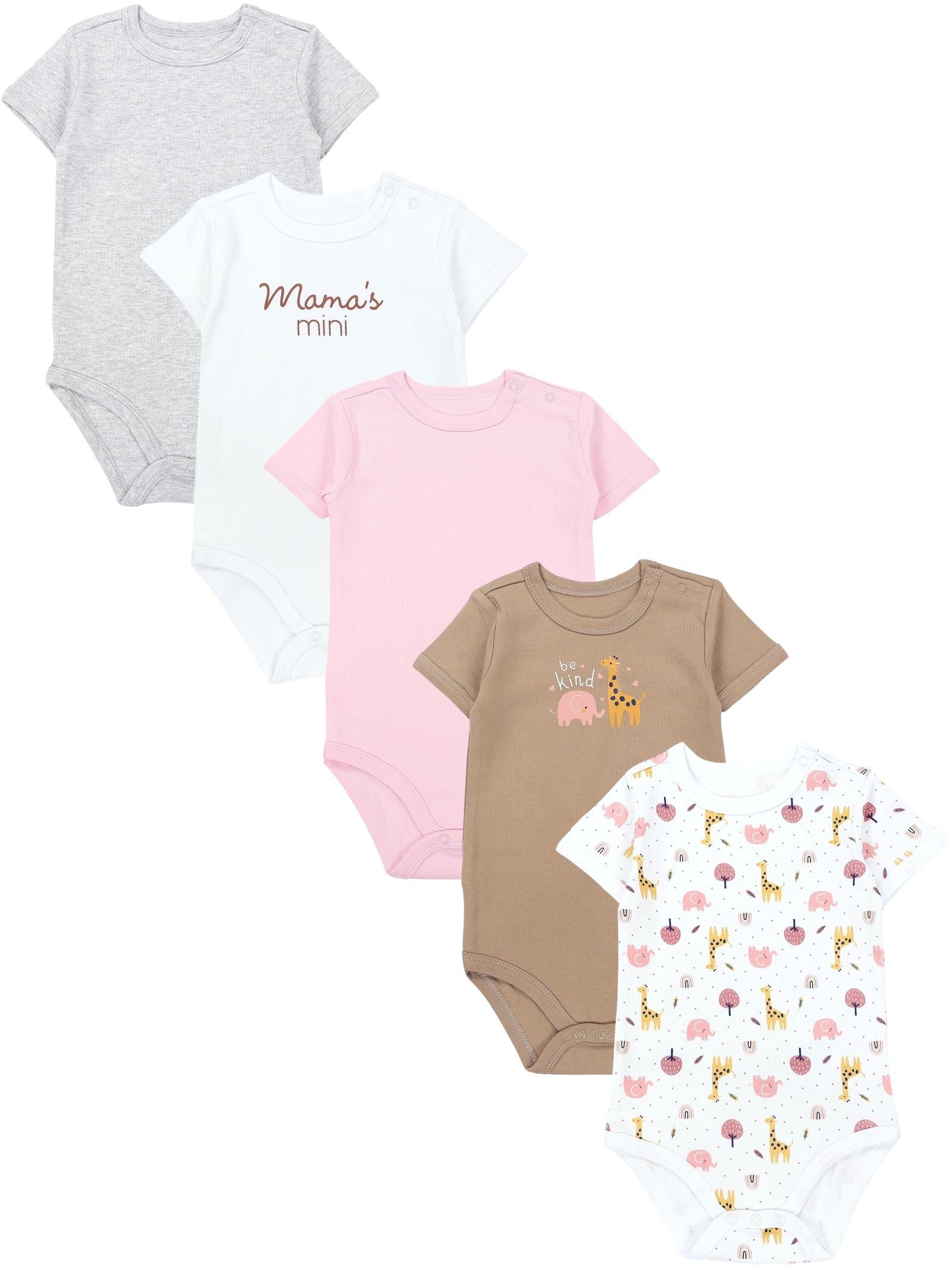 TupTam Kurzarmbody TupTam Unisex Baby Kurzarm Body mit Aufdruck Spruch 5er Pack