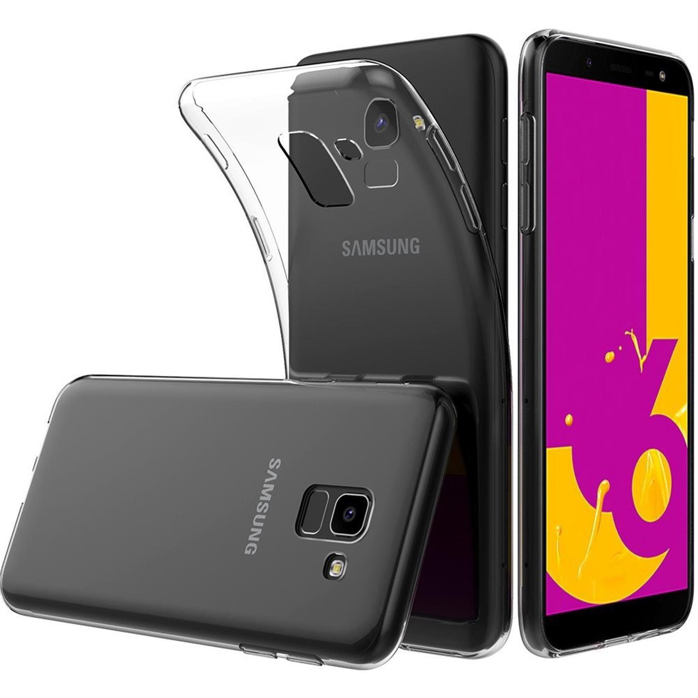 CoolGadget Handyhülle Transparent Ultra Slim Case für Samsung Galaxy J6 2018 5,6 Zoll, Silikon Hülle Dünne Schutzhülle für Samsung J6 Hülle