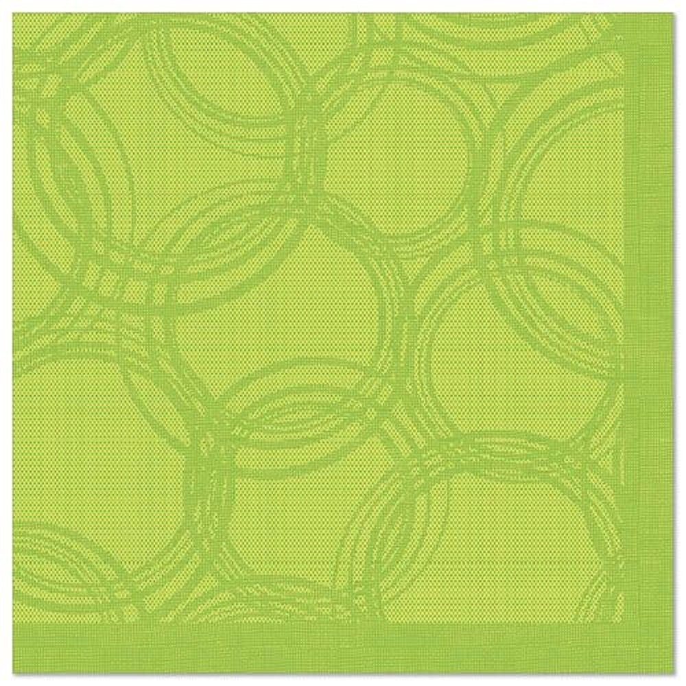 PAPSTAR GmbH Papierserviette 50 Servietten "ROYAL" 40x40cm 1-lagig BUBBLES limonengrün, Maße gefaltet 20 x 20cm, 1-lagig, 1/4-Falzung