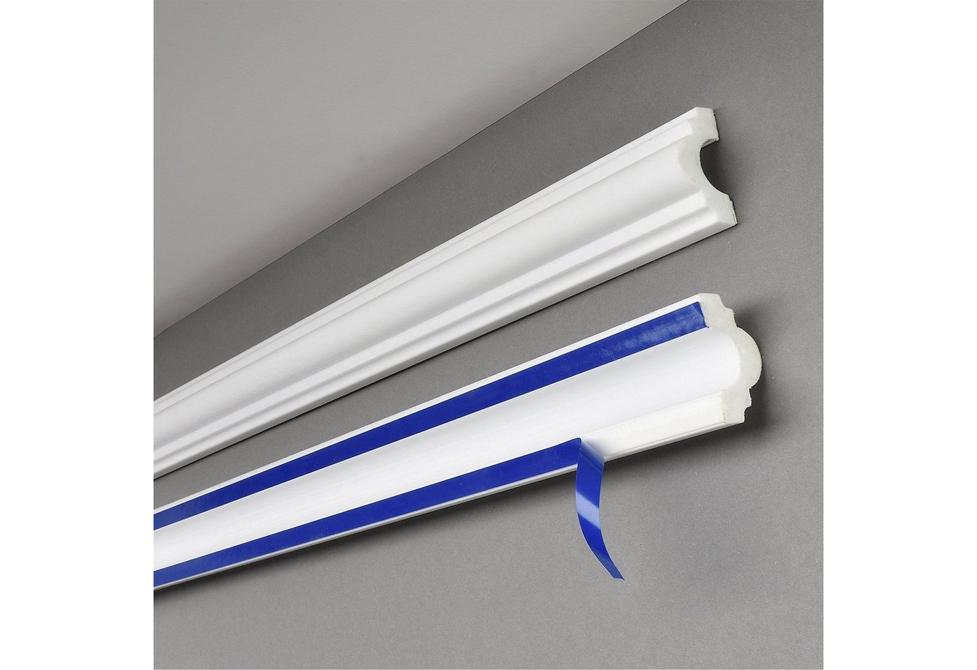 Thumbnail - Decosa Zierleiste Decosa Wandleiste SKFP40 (Rike), selbstklebend, 21 x 40 x 1500 mm, Selbstklebend, Polystyrol (Styropor...