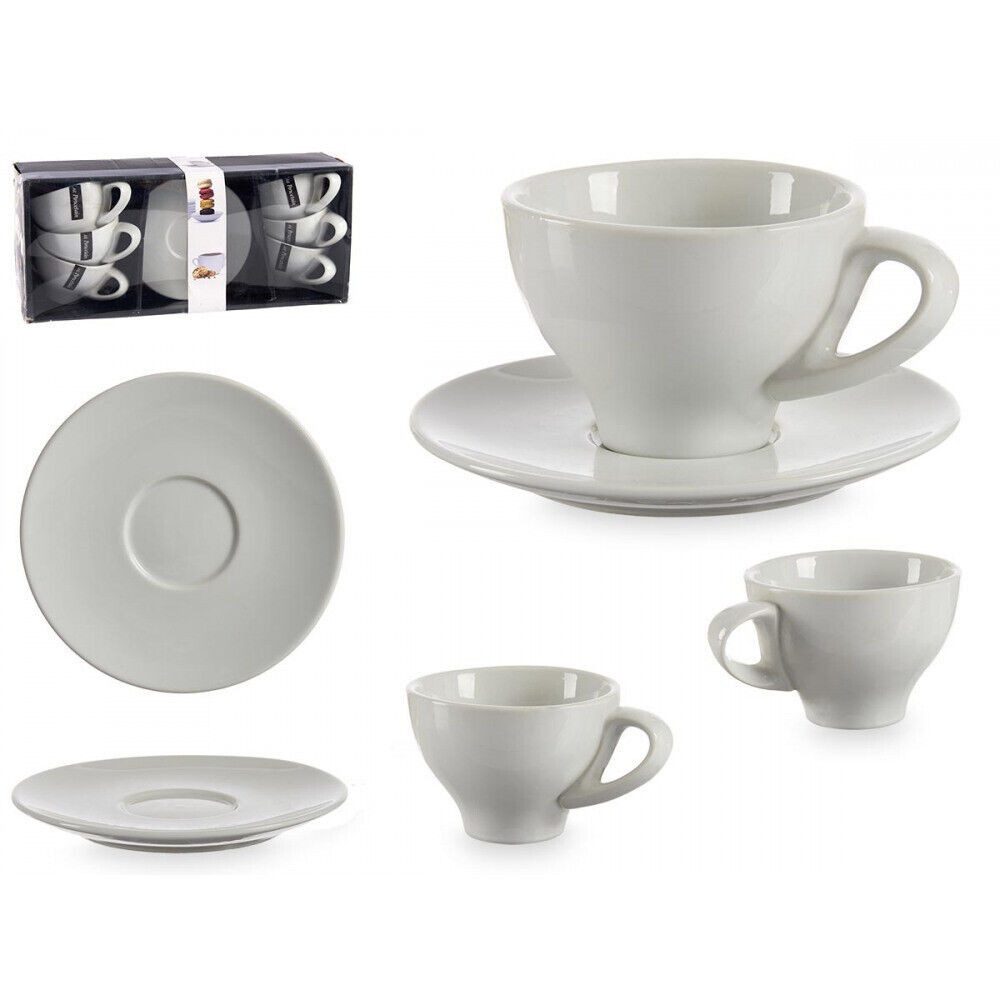 emeco Tasse Kaffeetasse 280 ml aus Porzellan 12er Set / weiß - Kaffeebecher Unter, 12-tlg., Porzellan