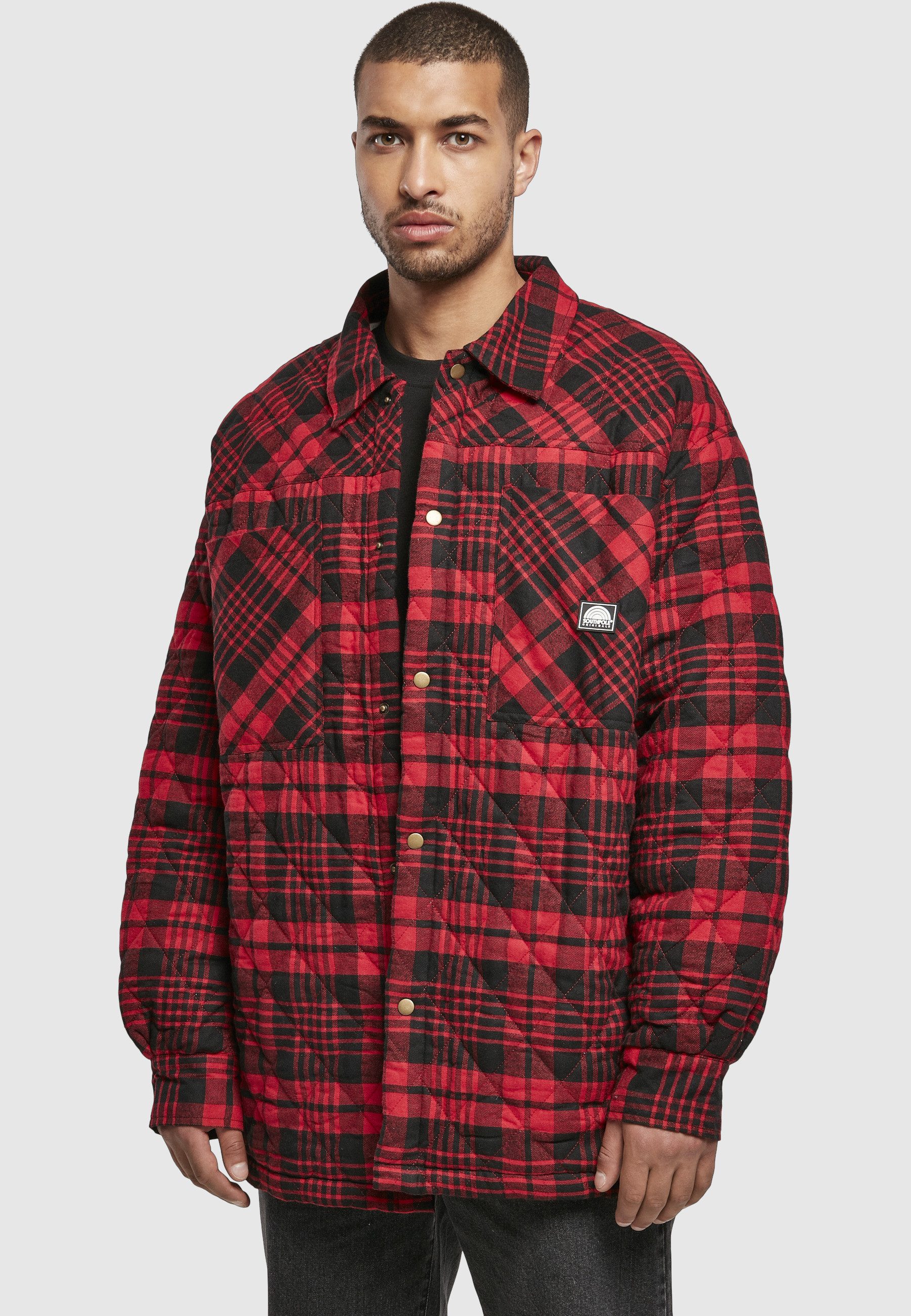 Southpole Langmantel Southpole Herren Southpole Flannel Quitted Shirt Jacket