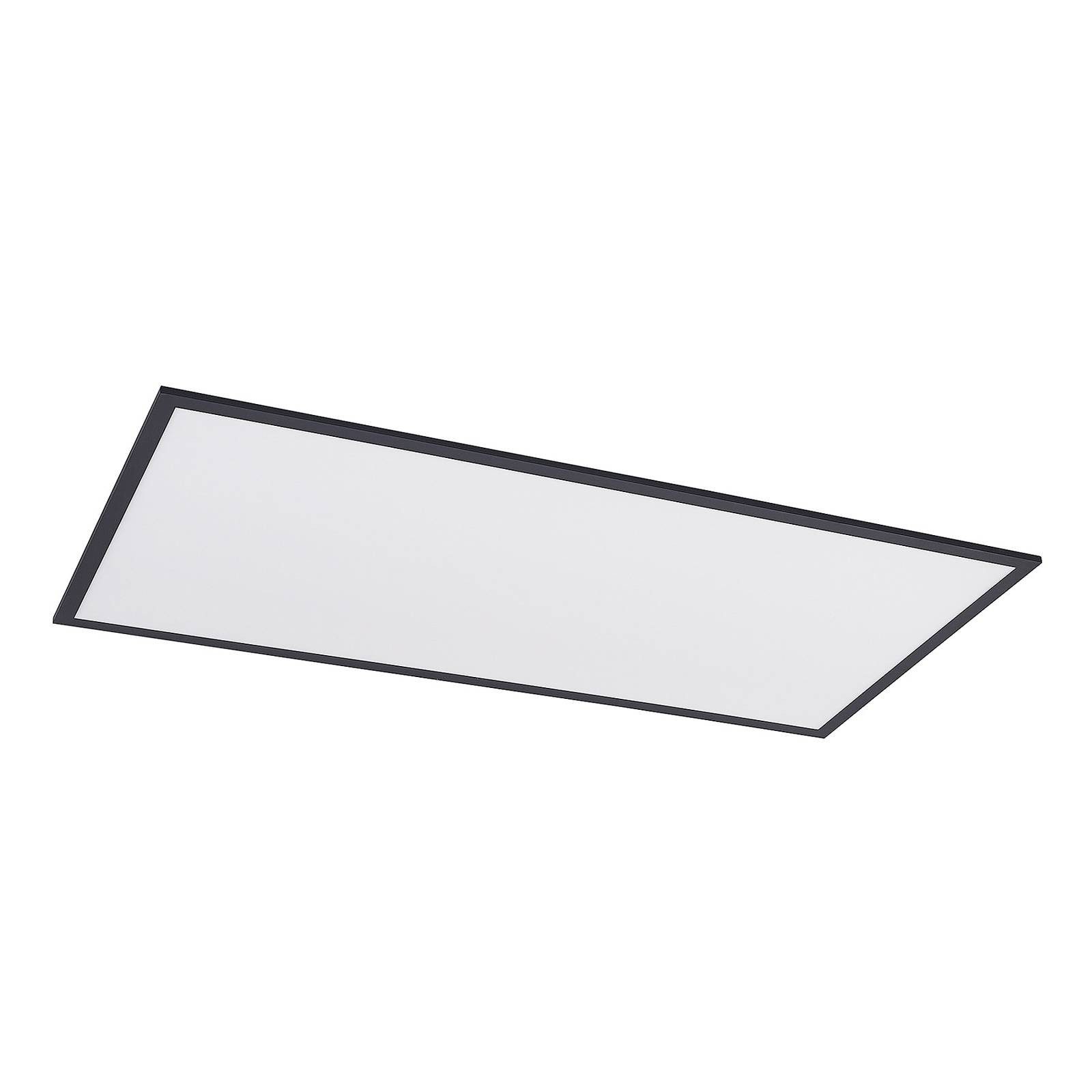 Lindby LED Panel Nelios, LED, Metall, Schwarz Farbwechsel warmweiß / tageslicht IP20 mit Fernbedienung, LED 45 W gesamt, Farbwechsel warmweiß / tageslicht