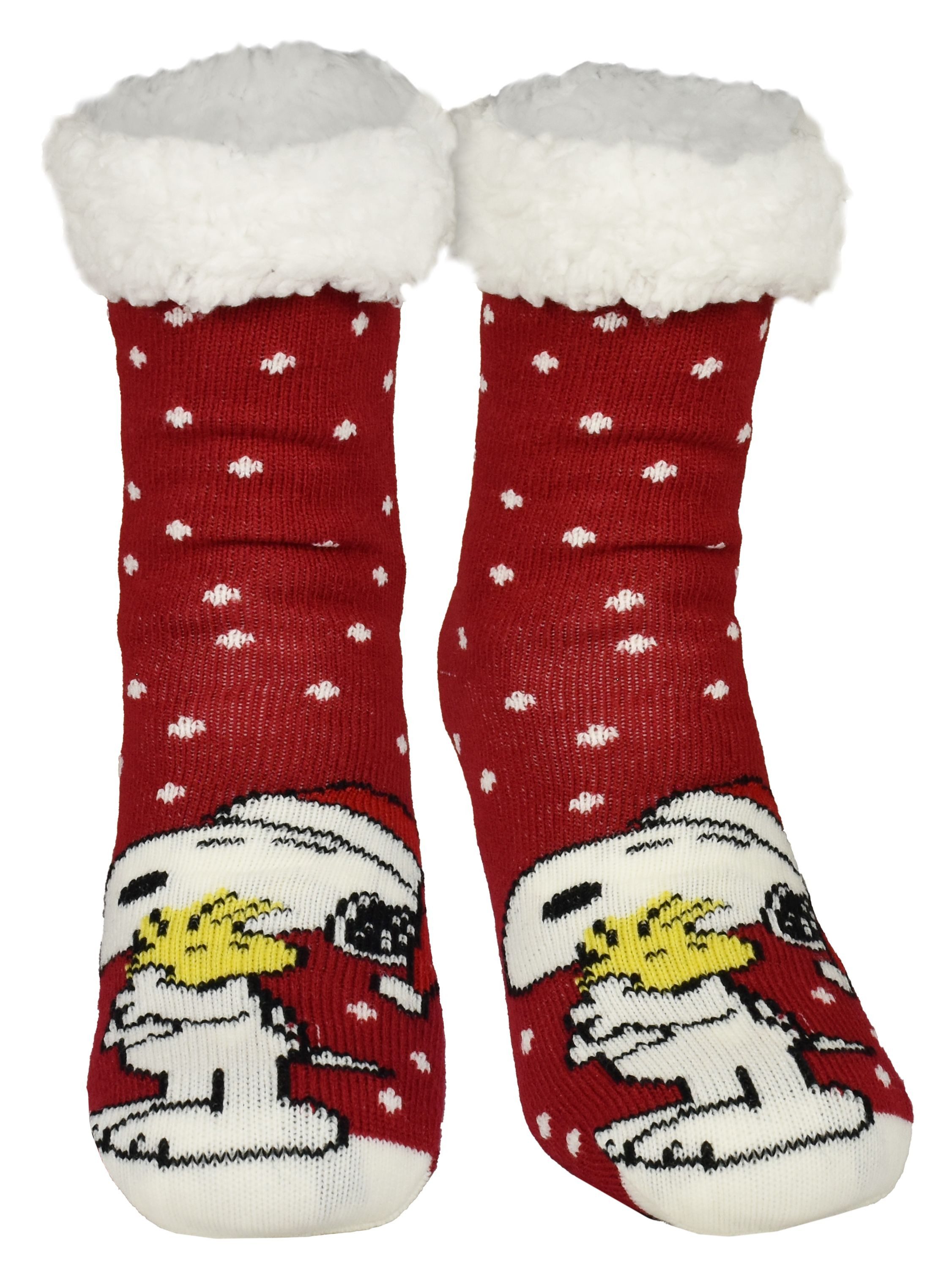 United Labels® Haussocken Peanuts Snoopy Hüttensocken Haussocken Kuschelsocken Wintersocken