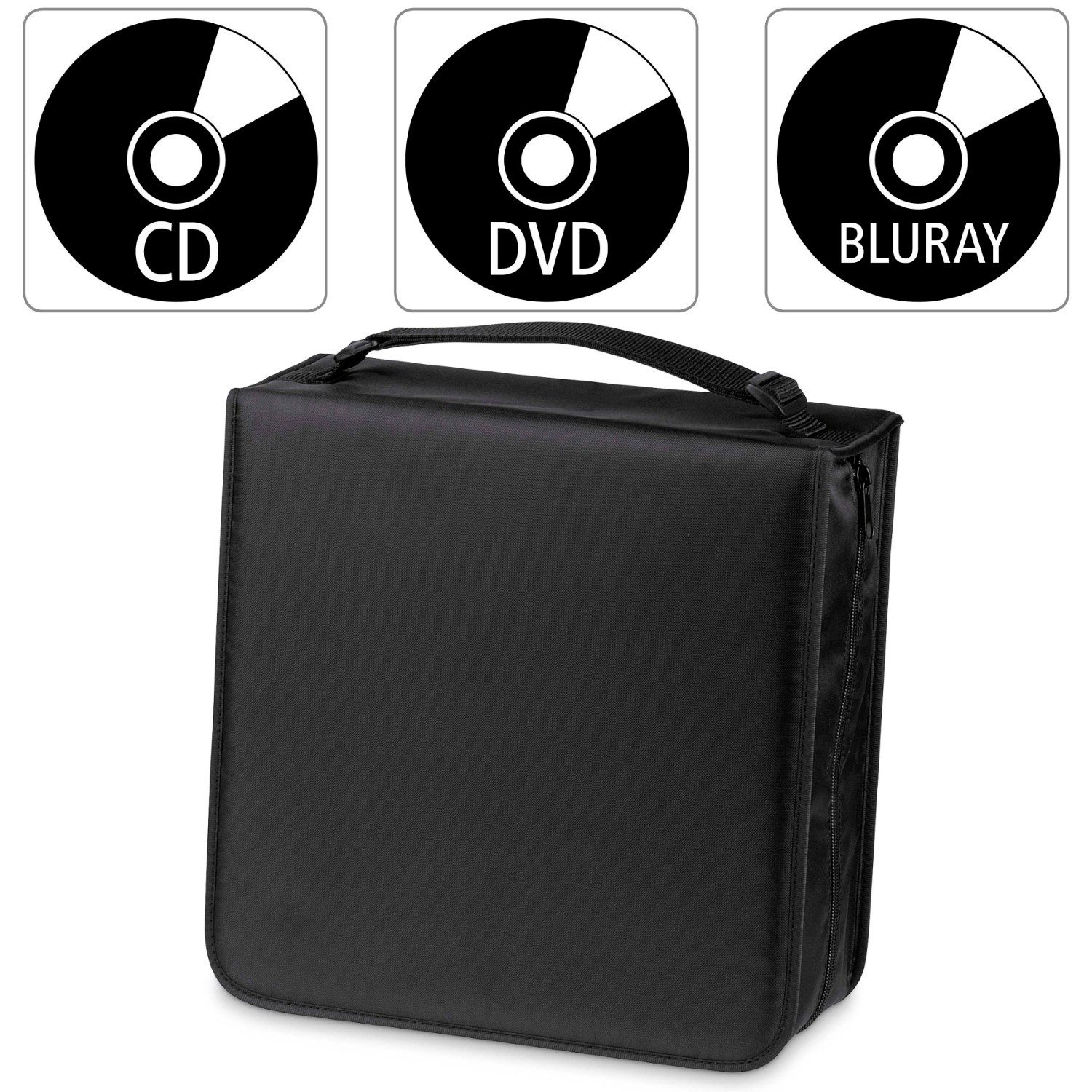 Hama CD-Hülle 304er CD-Tasche Wallet Aufbewahrung Schwarz, für 304x CD DVD Blu-Ray Disc Sleeves Case Hülle Schutzhülle Antistatik