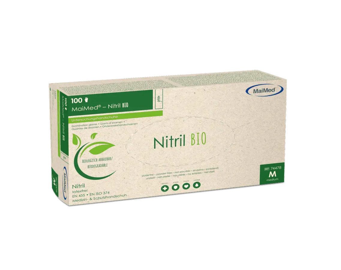 Nitril-Handschuhe MaiMed Nitril Bio U.-Handschuhe grün Gr. S/M/L/XL