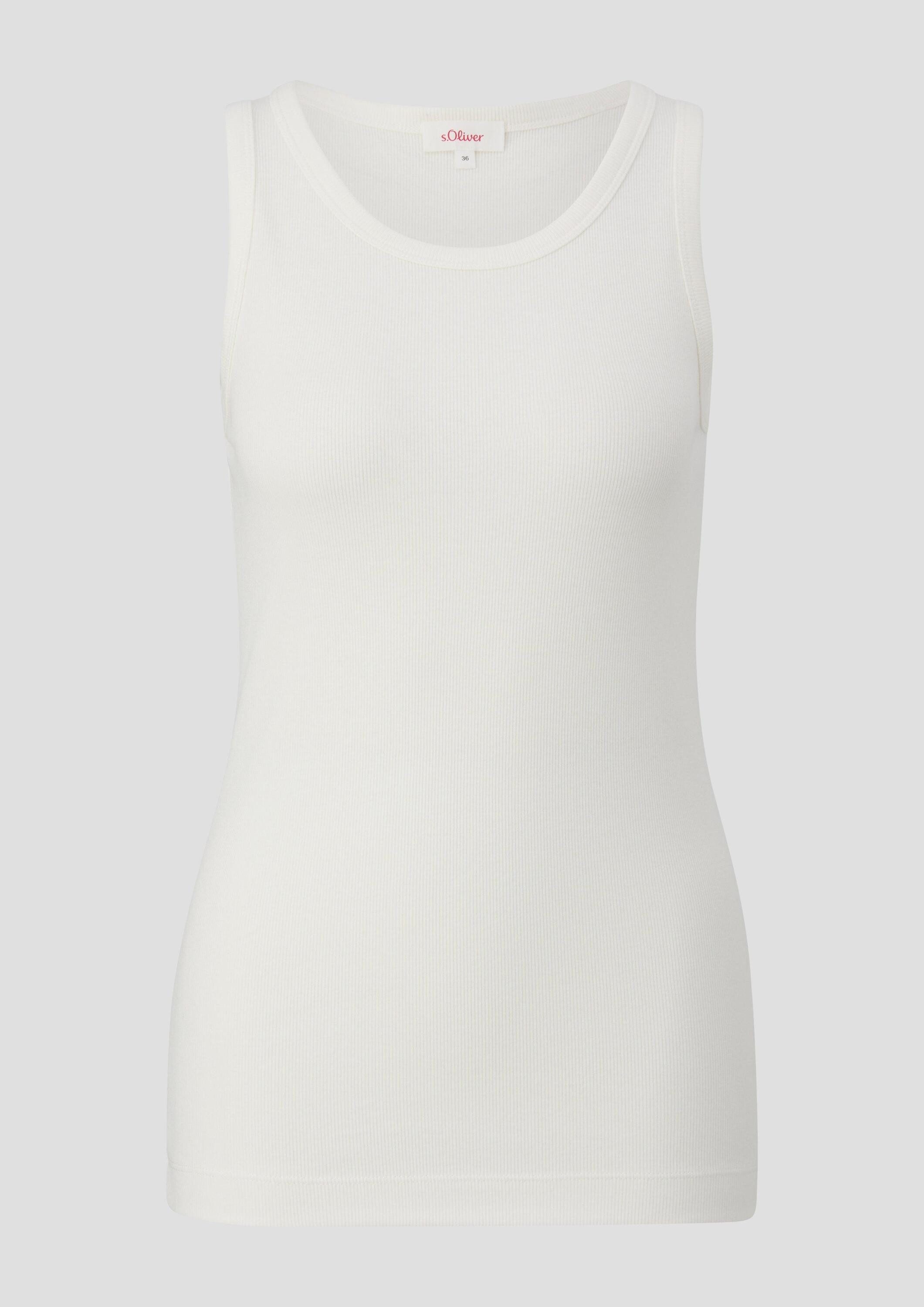 s.Oliver Muscleshirt T-Shirt Tanktop mit Rippstruktur