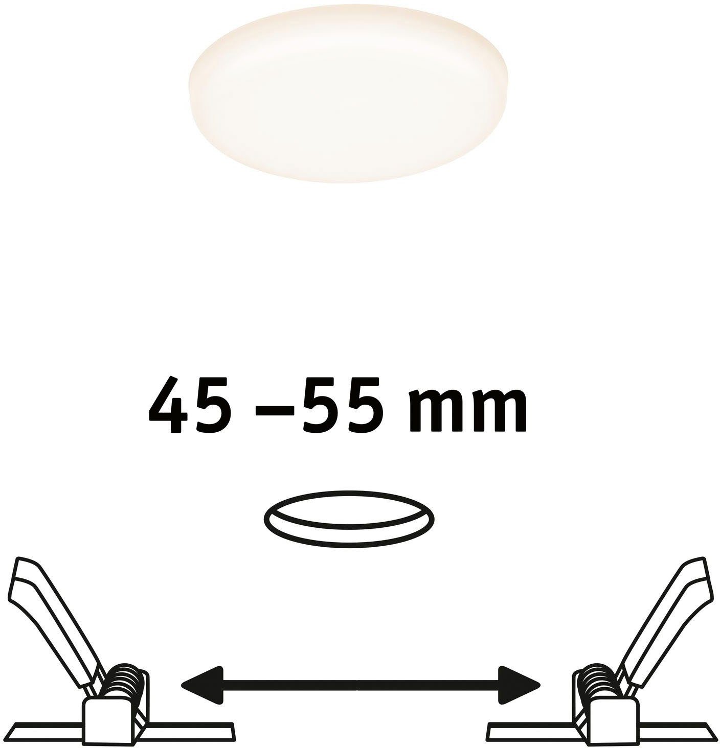 Satin Warmweiß, rund LED 4,5W integriert, Satin, 3.000K LED Veluna VariFit 4,5W rund 3.000K 75mm VariFit Einbaupanel Veluna Einbauleuchte IP44 Paulmann LED 75mm LED Einbaupanel IP44 fest