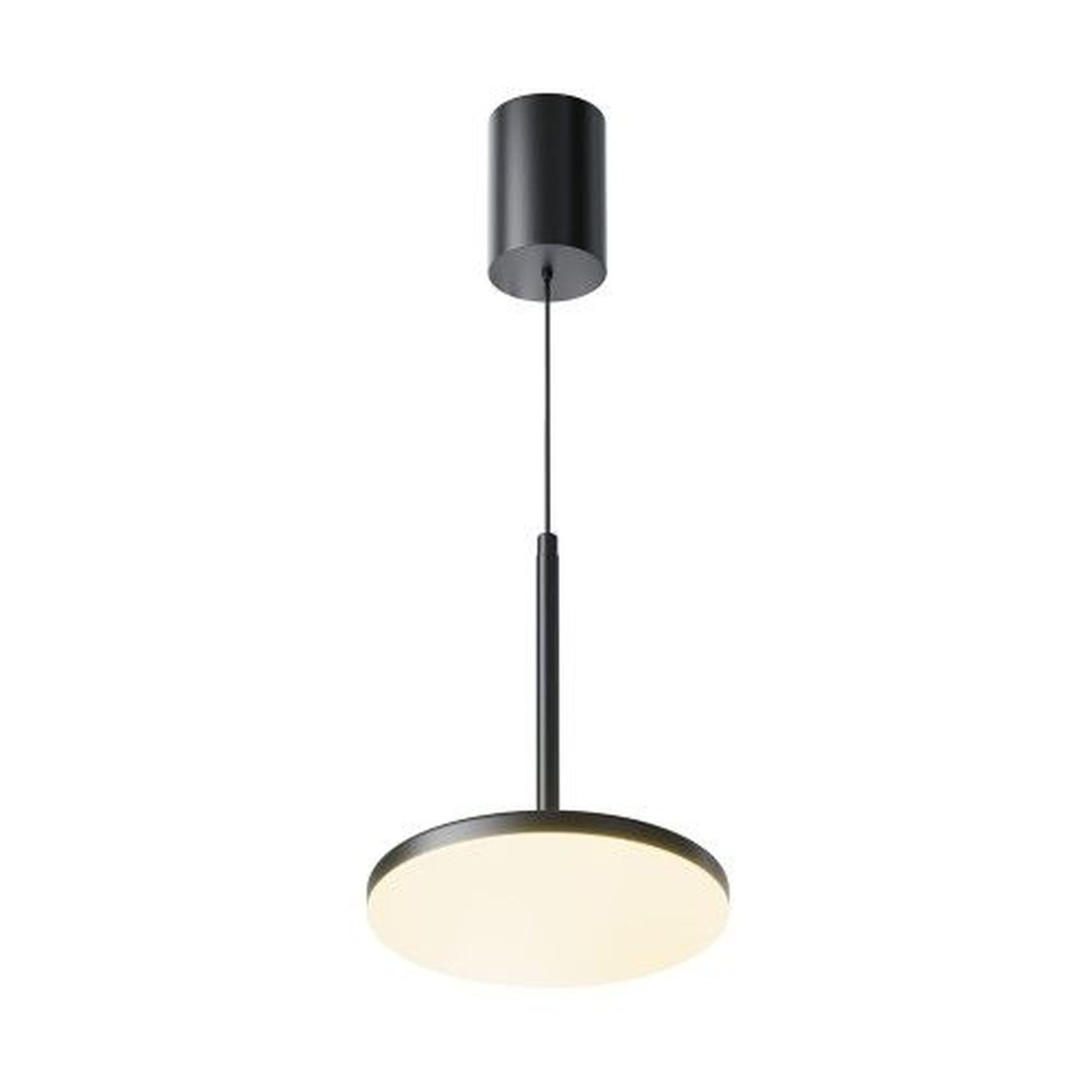Licht-Erlebnisse Pendelleuchte QUIRA, LED fest integriert, Warmweiß, LED Aluminium H: max. 195 cm D: 18,5 cm rund Schwarz warmweiß 3000 K