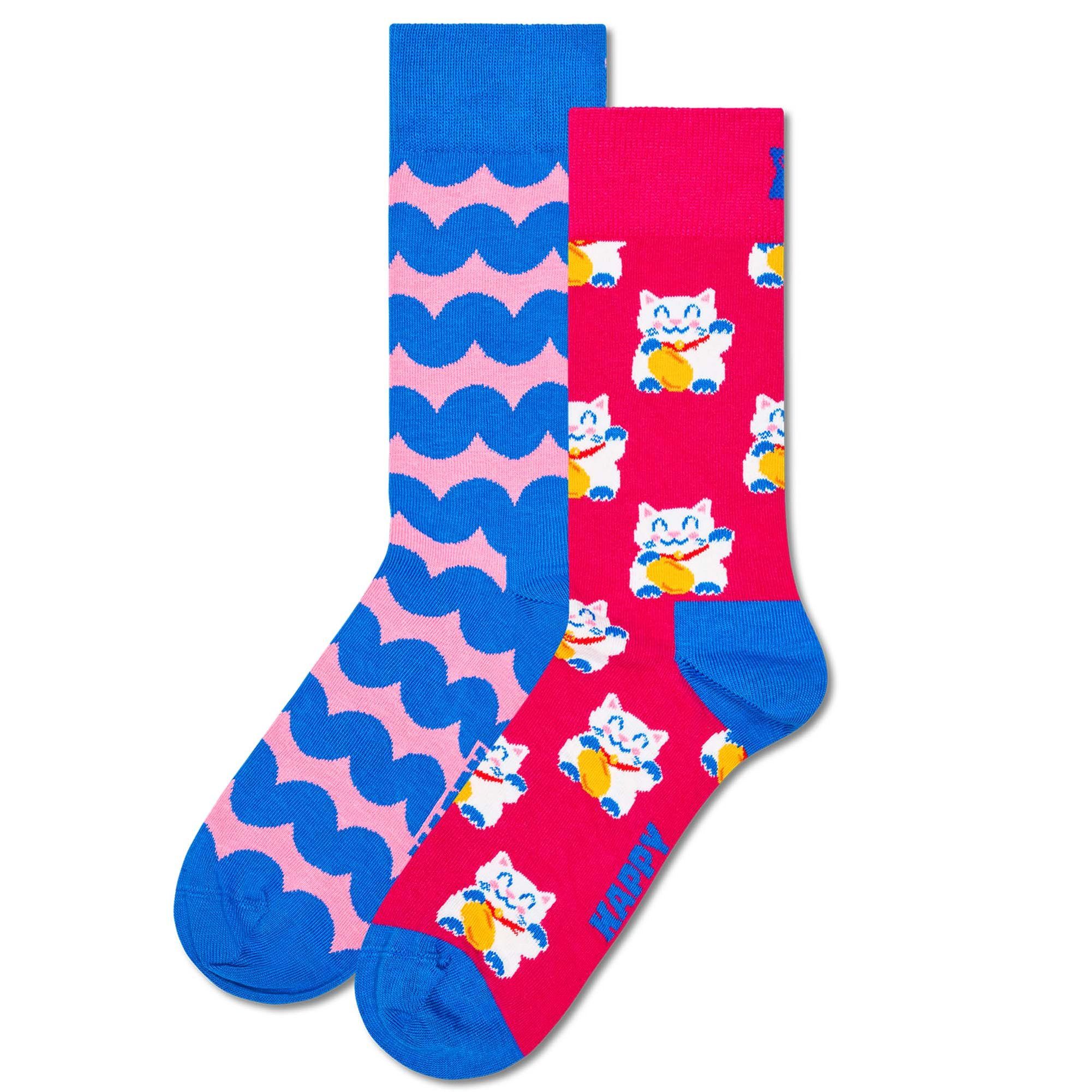 Happy Socks Kurzsocken Unisex Socken 2er Pack Baumwolle (Packung, 2er Pack)