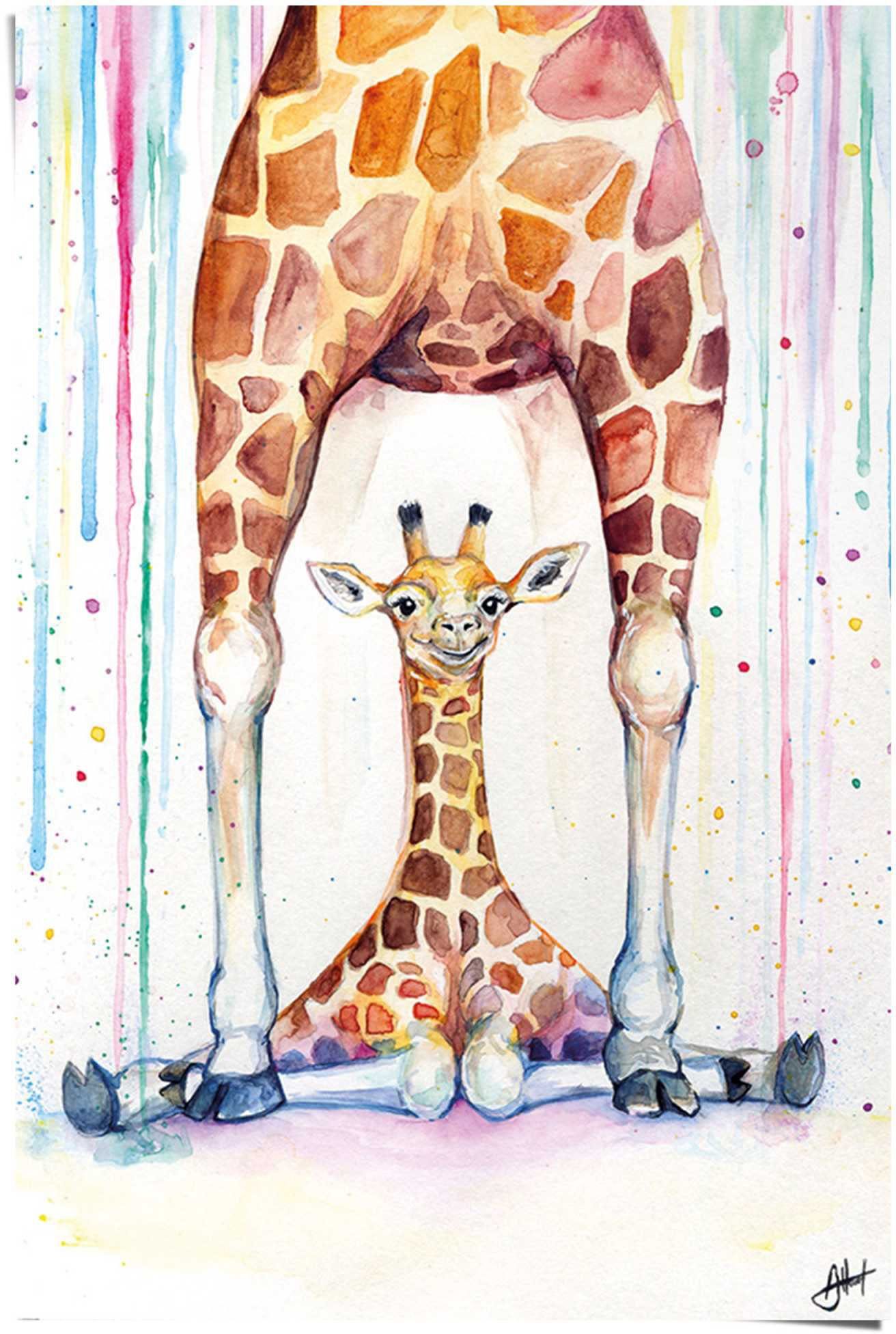 Reinders! Poster Giraffen (1 Allante - Marc Babyzimmer, Farbenfroh St) 