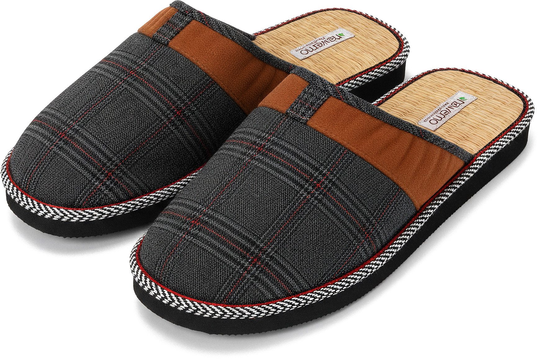 Nawemo Zimthausschuhe Nawemo "Kariert" Hausschuh