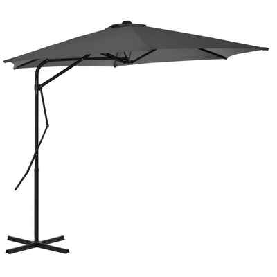 vidaXL Balkonsichtschutz Sonnenschirm mit Stahlmast 300 cm Anthrazit