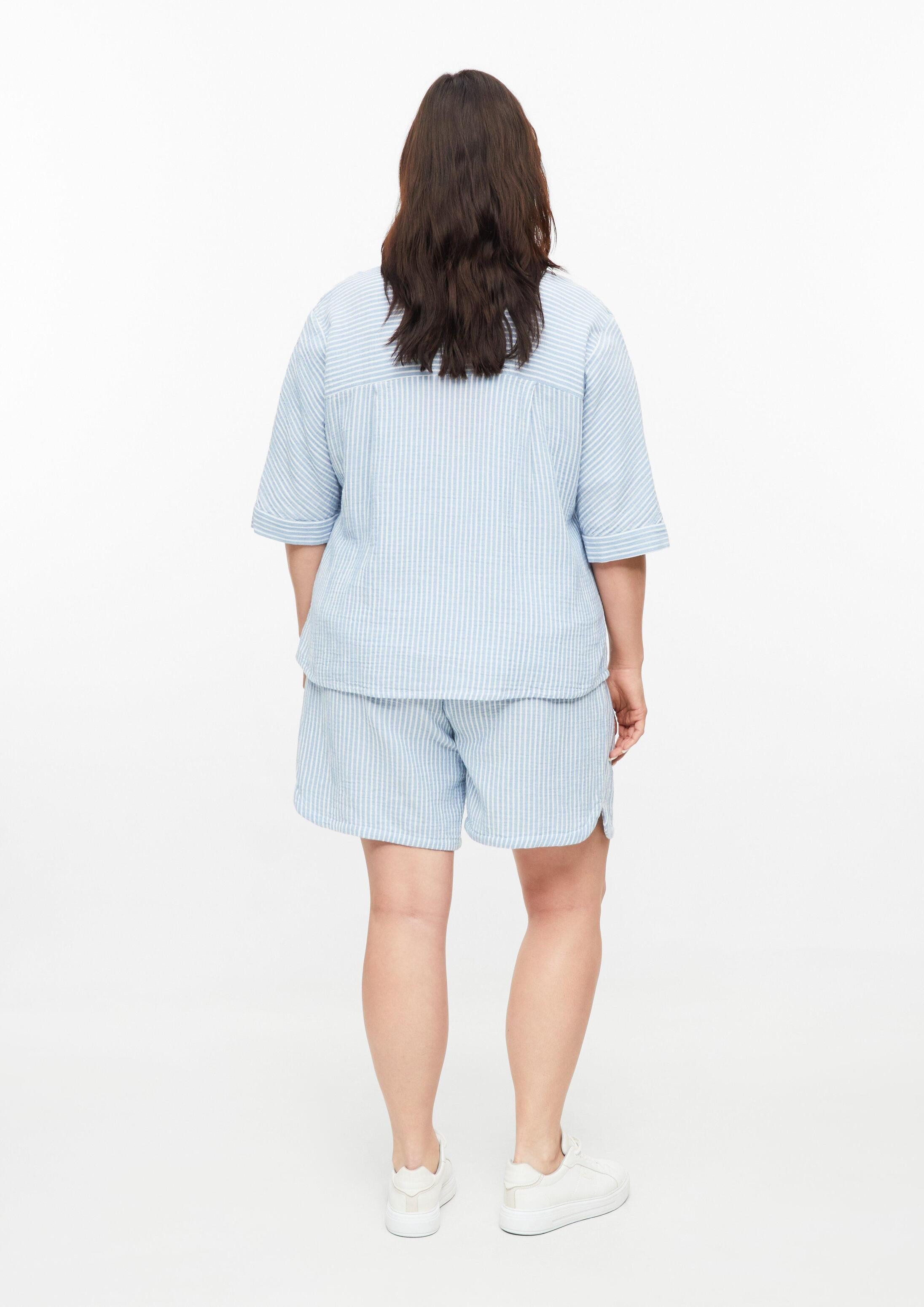 s.Oliver Kurzarmbluse Bluse Musselinbluse mit Fledermausärmeln