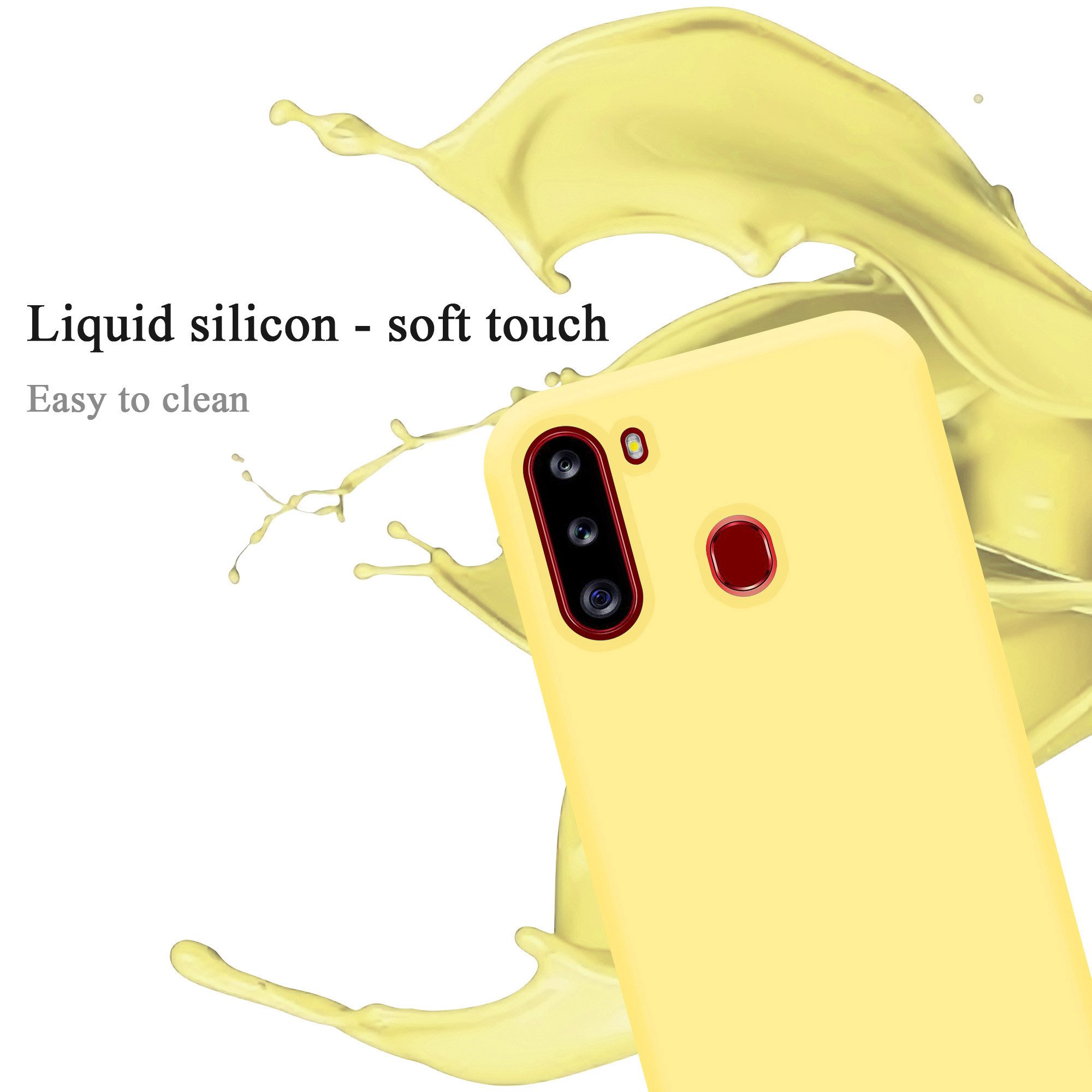 Cadorabo Handyhülle für Samsung Galaxy A21 Hülle Samsung Galaxy A21, Flexible Hülle TPU Silikon Schutzhülle Back Cover Case