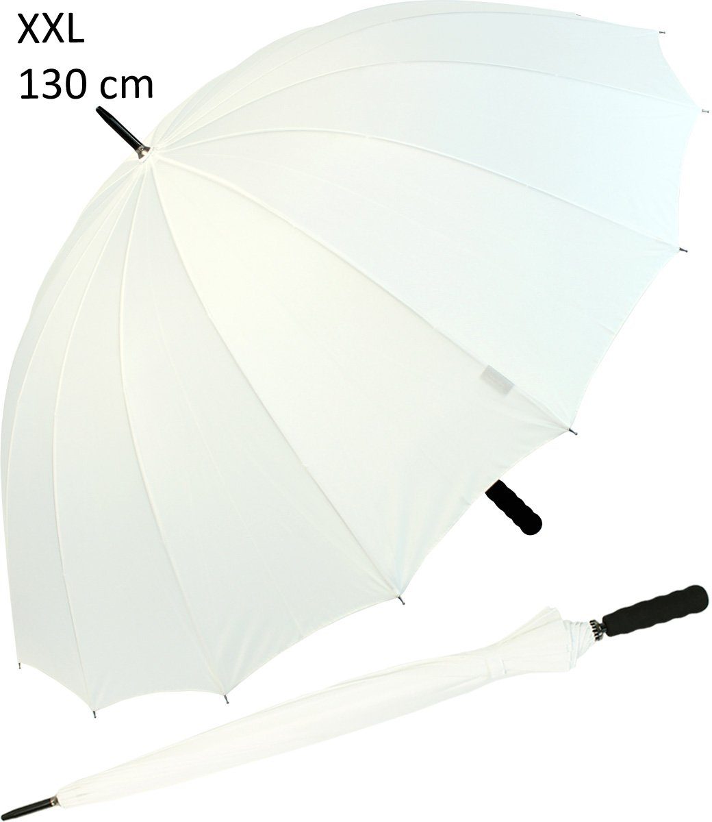 iX-brella Stockregenschirm XXL 130 cm Durchmesser Golf-Partnerschirm, 16-teiliges Dach, mit leichtem Fiberglasgestell