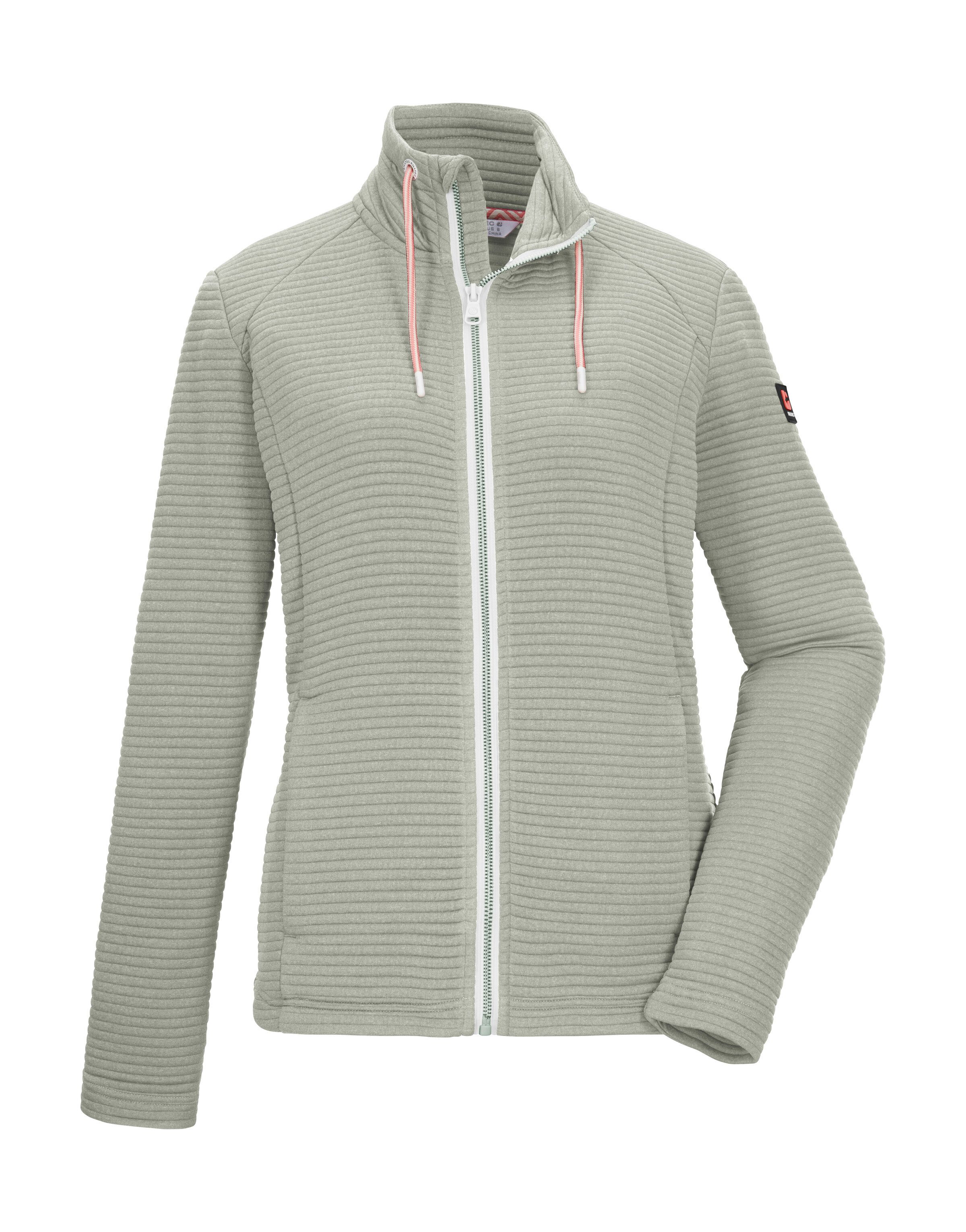 Killtec Strickjacke KOS 12 WMN FLX JCKT Elastische Damenjacke, gestreift, mit Kinnschutz und Taschen