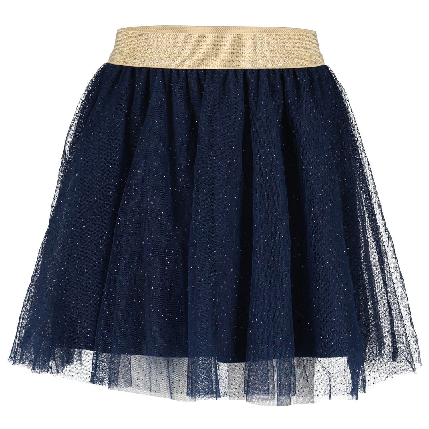 Blue Glitzerdruck Tüllrock Kinder Rock mit mit Seven Mädchen - elastischem Bund Sommerkleid