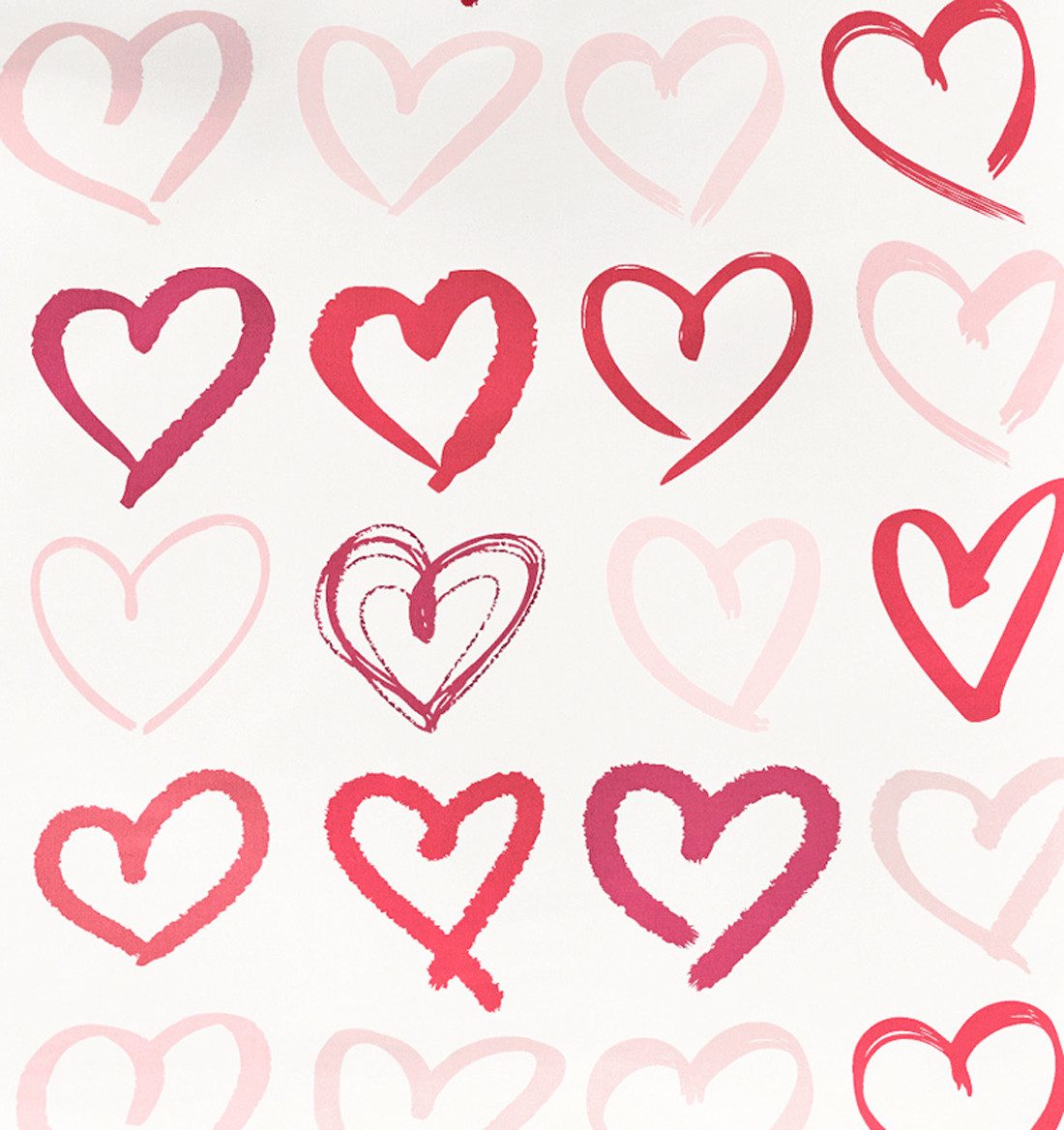 BIERBAUM Bettwäsche 135x200cm Herzen in Rosa, Mako-Satin, 2 teilig, süßes M günstig online kaufen