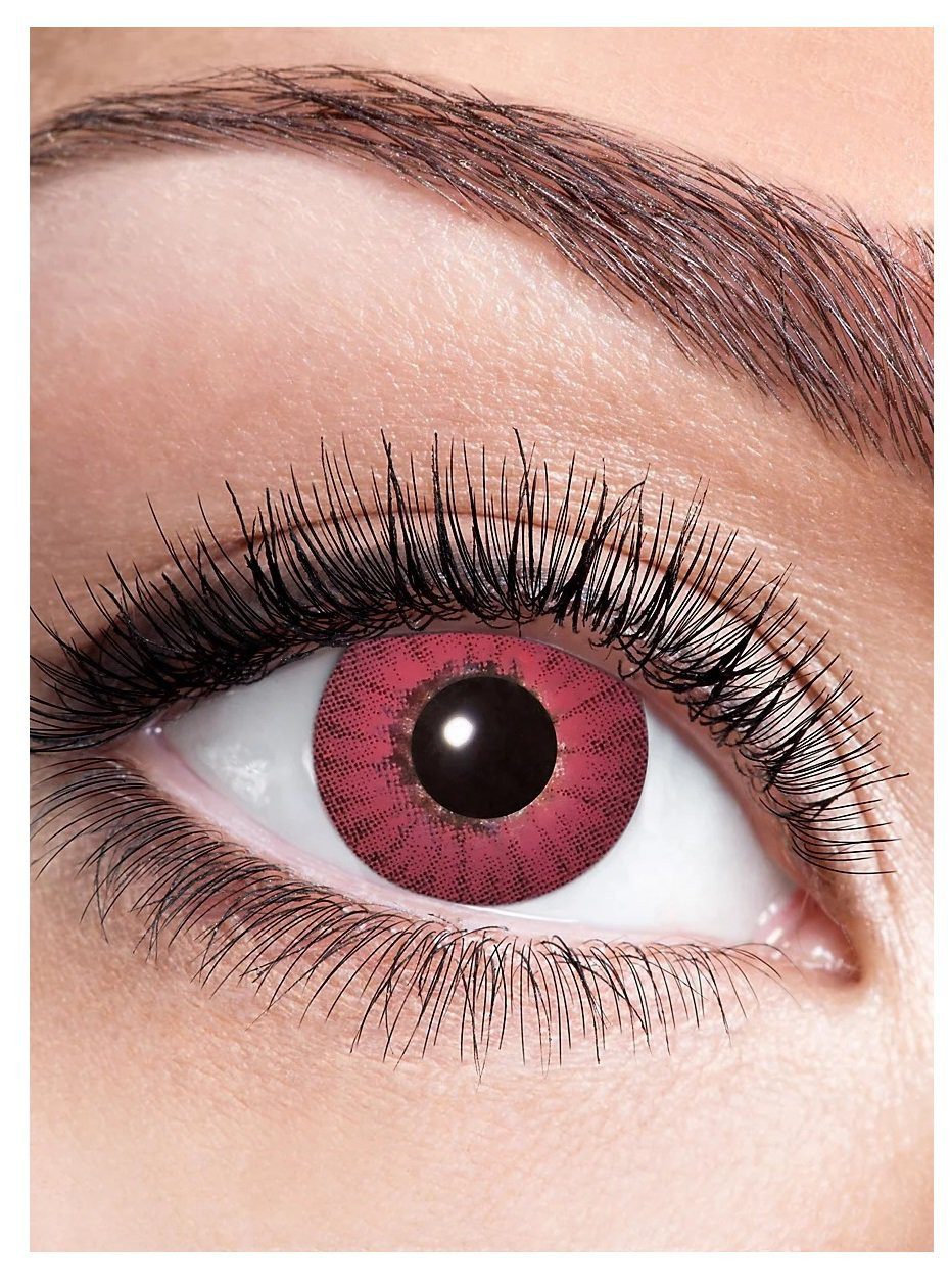 Metamorph Motivlinsen Rote Iris mit Dioptrien, Eine farbige Kontaktlinse mit Stärke