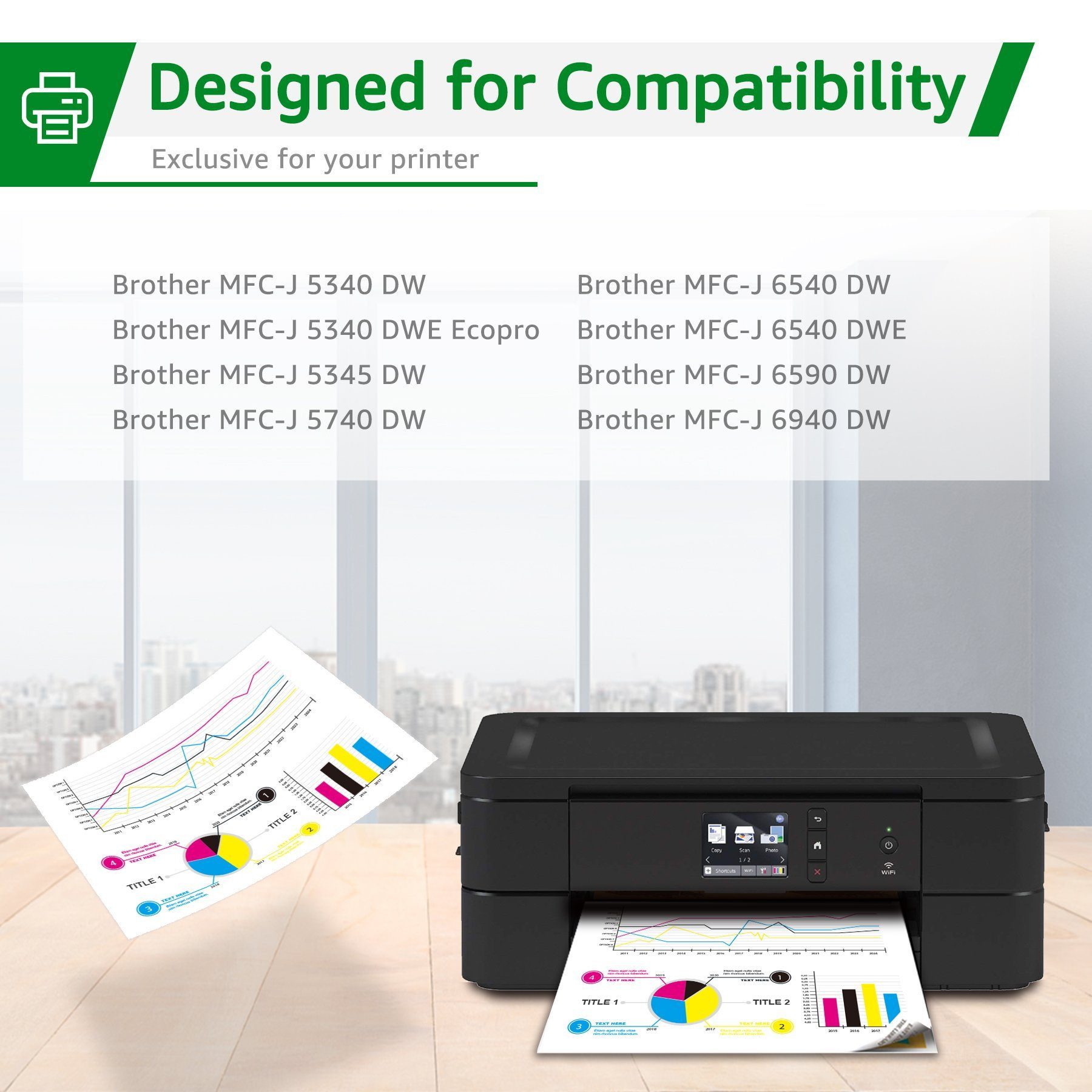 Greensky 8er-pack ersetzt Brother LC422 LC 422XL Multipack Druckerpatrone Tintenpatrone (Brother MFC-J 5340 DW MFC-J 5340 DWE Ecopro MFC-J 5345 DW MFC-J 5740 DW, MFC-J 6540 DWE MEC-J 6590 DW MFC-J 6940 DW MFC-J 6540 DW)