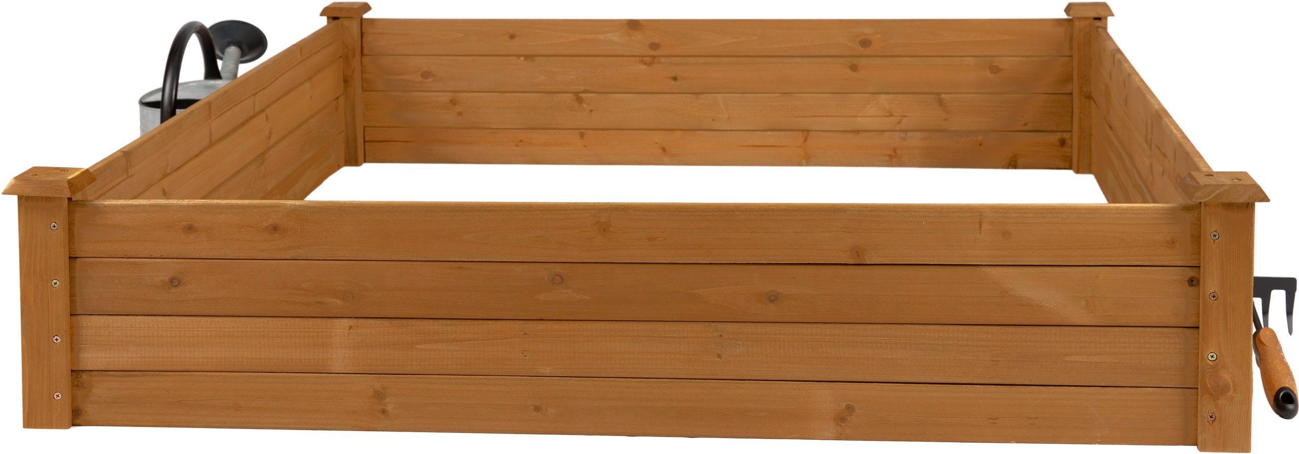 needs&wants® Hochbeet Umrandung aus Holz für Garten Terrasse groß, Pflanzbeet Bausatz XL, quadratisch, Blumenbeet Kräuterbeet Beetumrandung Beeteinfassung