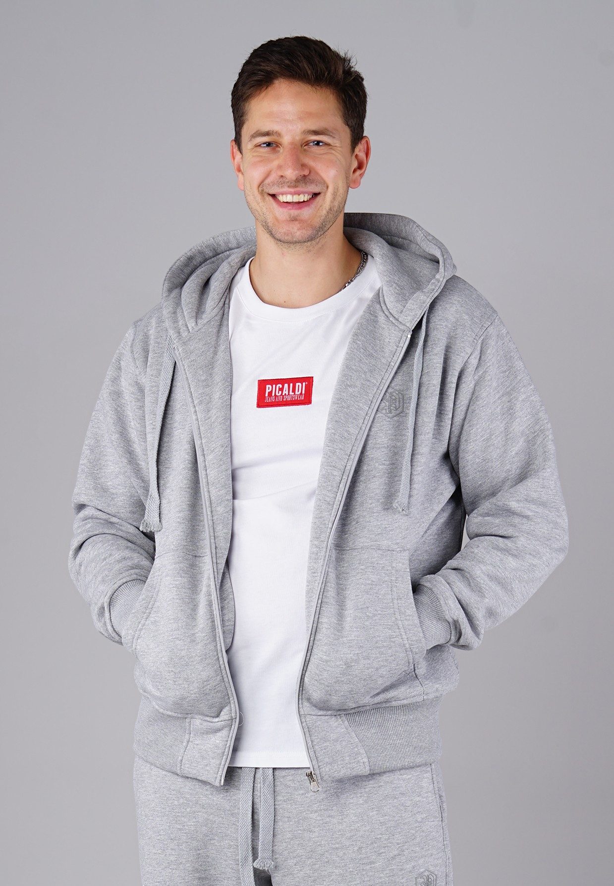 PICALDI Jeans Sweatjacke Zip Hoodie Hustle mit Kapuze günstig online kaufen