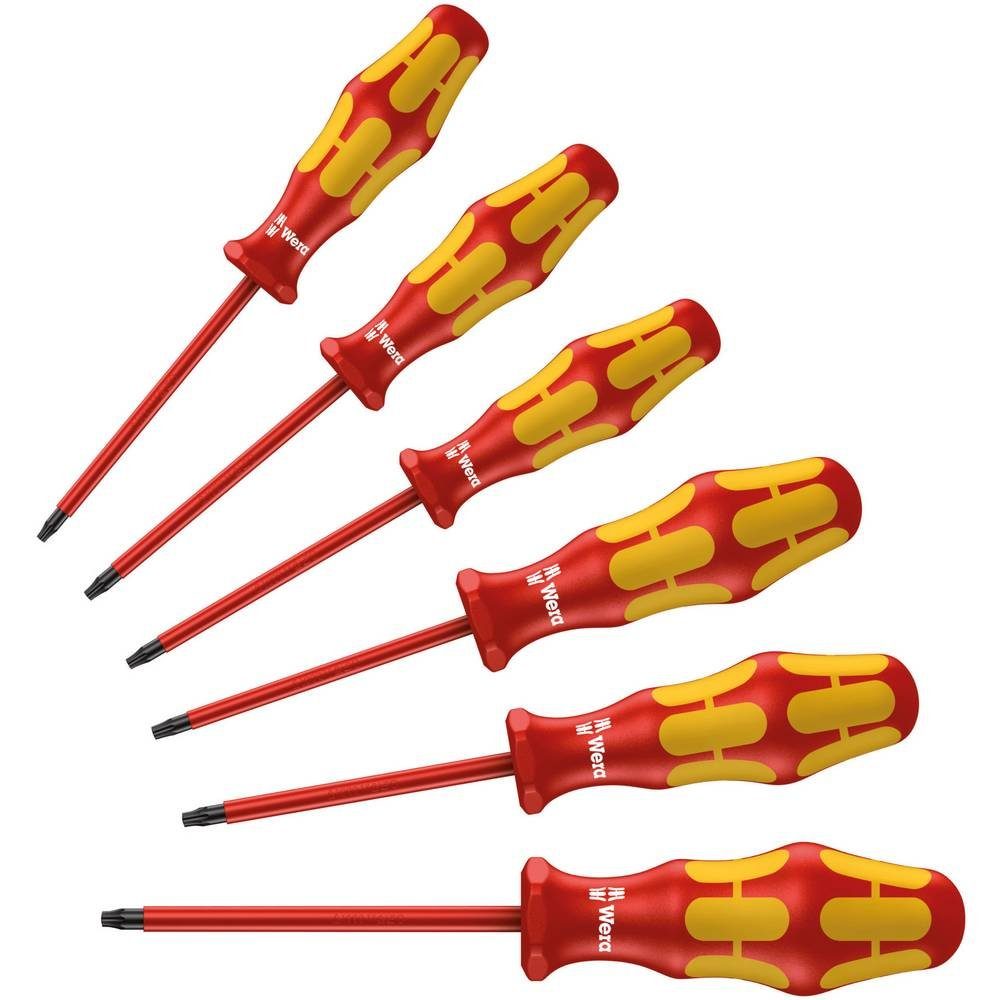 Wera Schraubendreher VDE TORX® Schraubendrehersatz 6tlg 05133356001, Mehrkomponentengriff