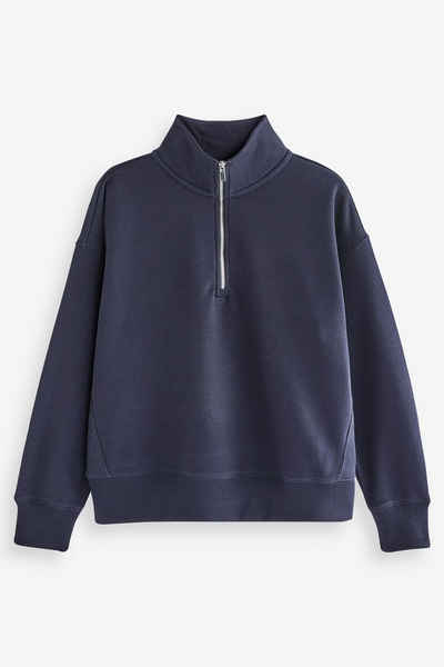 Next Sweatshirt Essential Sweatshirt mit halblangem Reißverschluss (1-tlg)