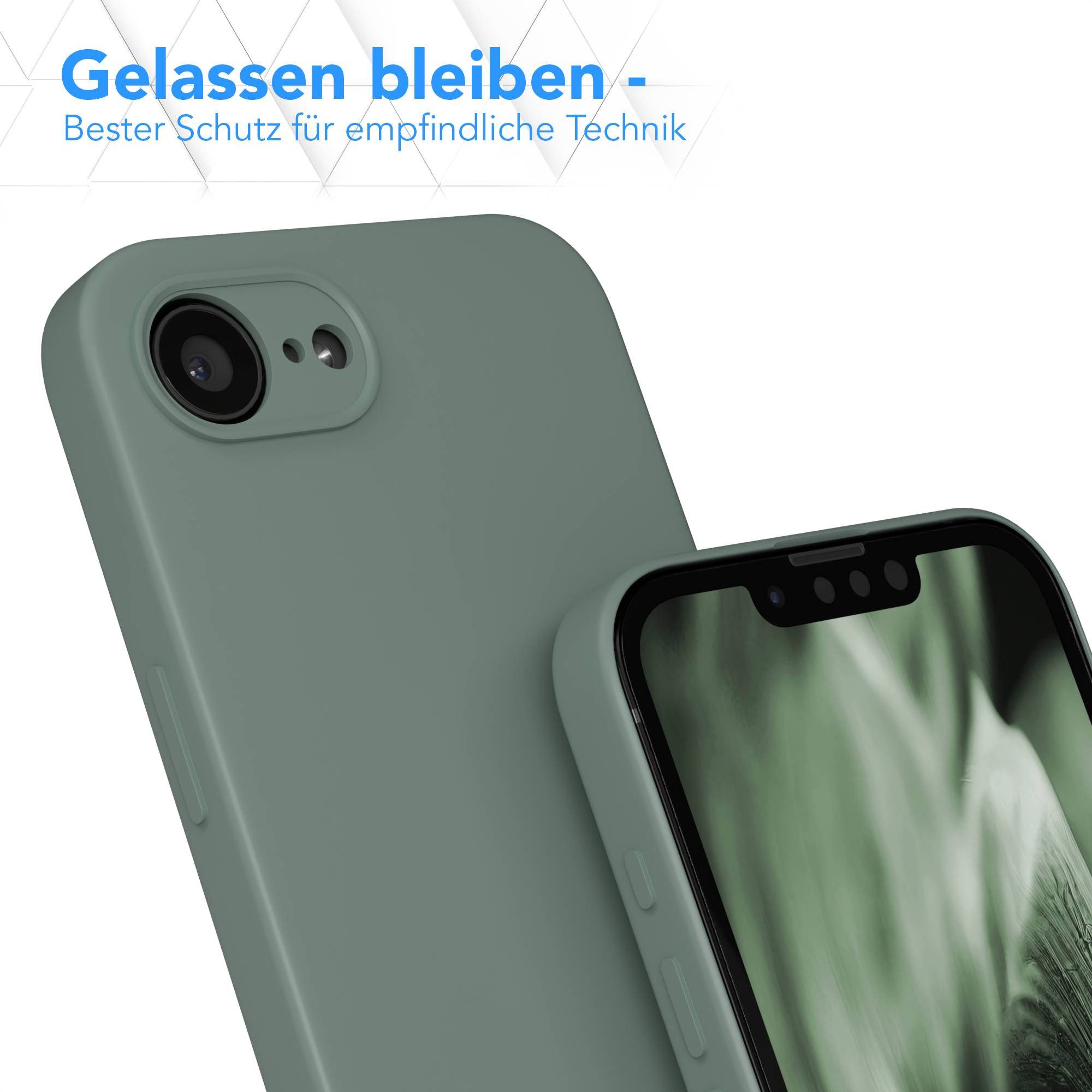 EAZY CASE Handyhülle TPU Hülle für Apple iPhone 17e 6,1 Zoll, Schutzhülle mit Kameraschutz stoßfest telefonhülle Matt Dunkelgrün – Bild 4 von 5