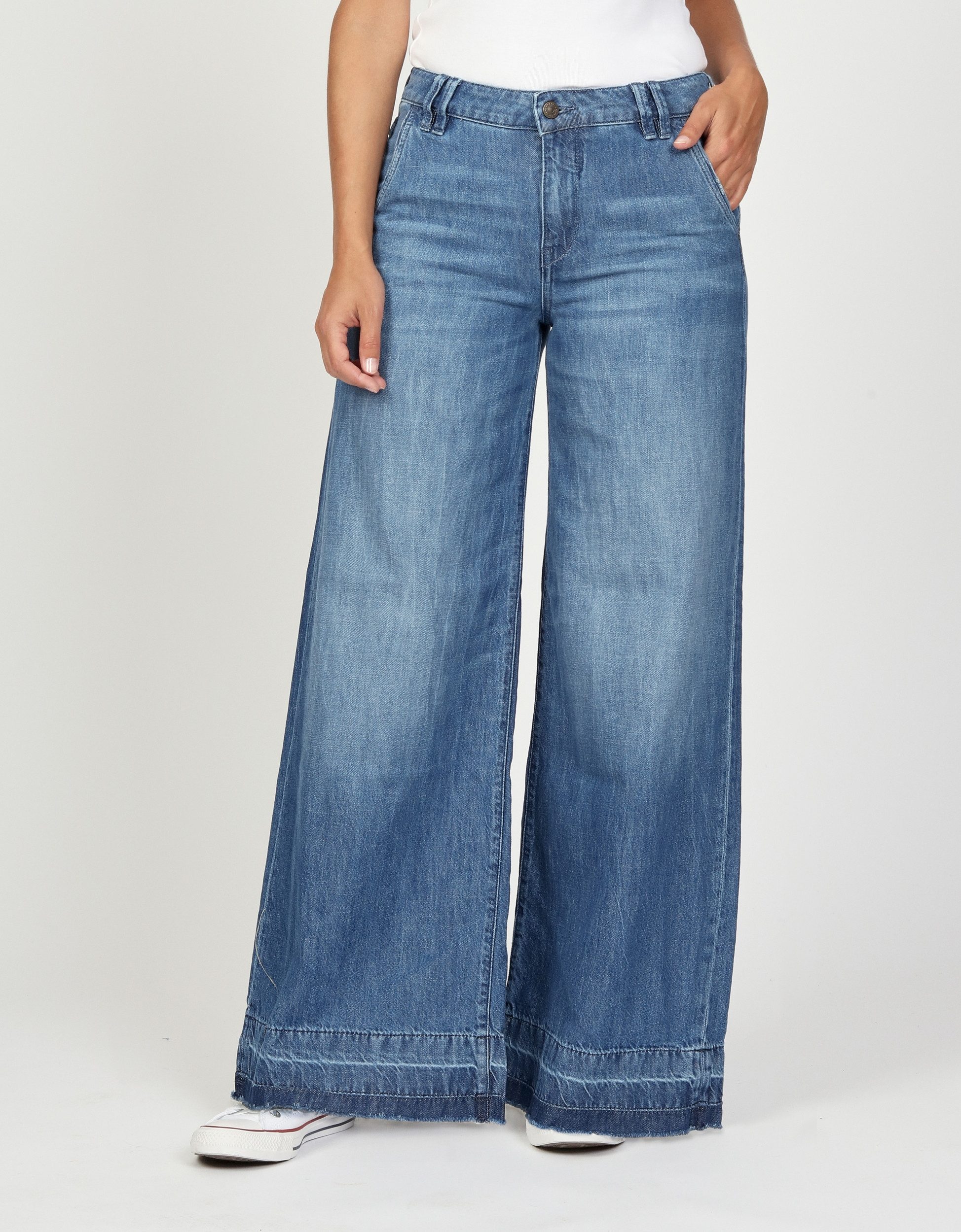 GANG Weite Jeans 94MONA - modische Damenjeans mit weitem Bein - Wide Fit Denim - Baggyj